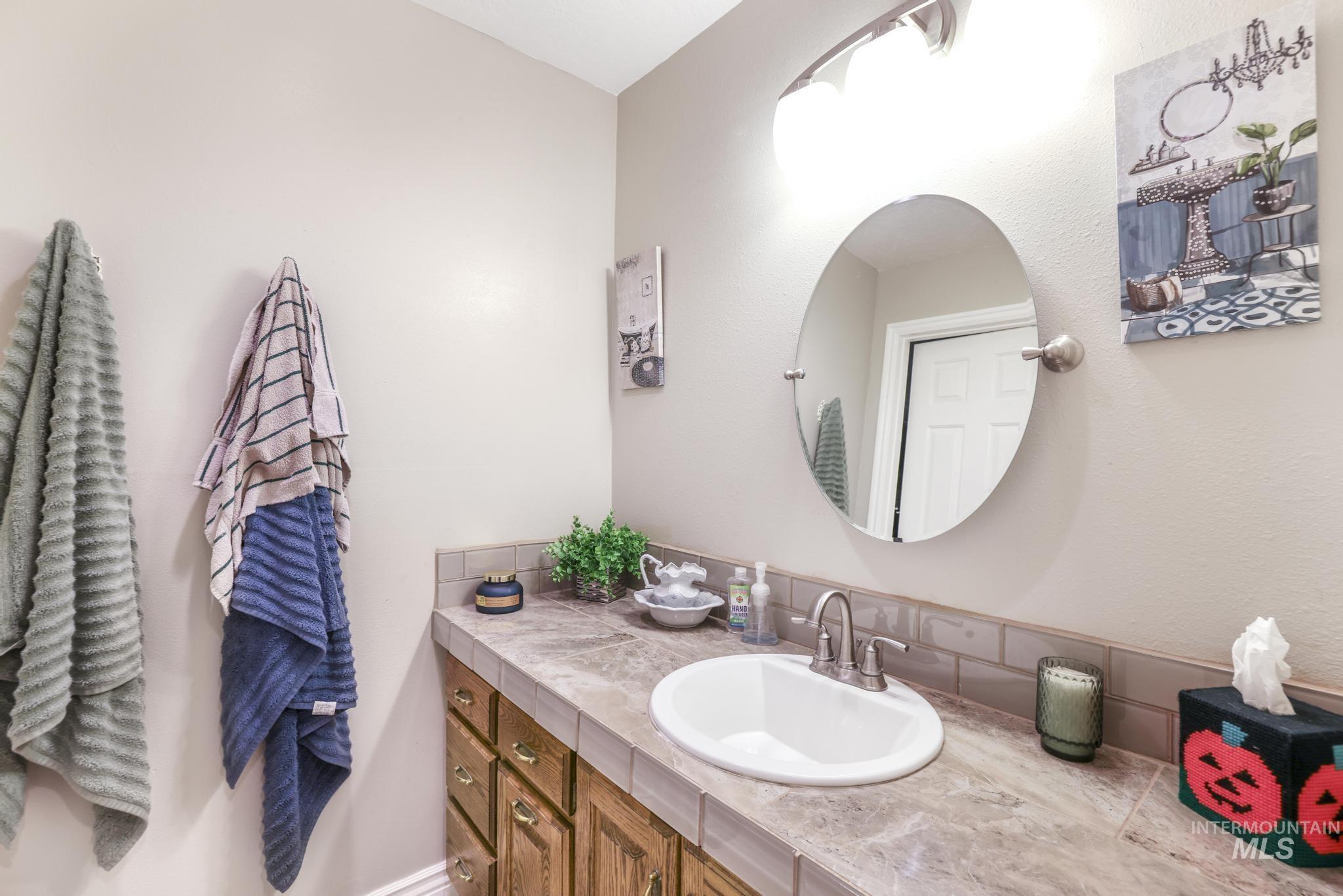 Bathroom featuring vanity