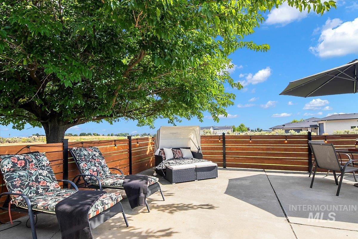 View of patio featuring an outdoor living space