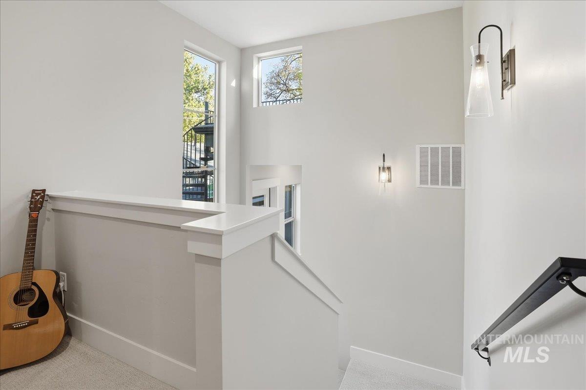 Staircase with baseboards