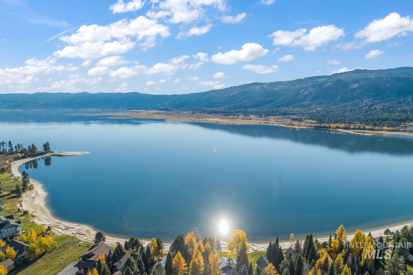 Water view with a mountainous background