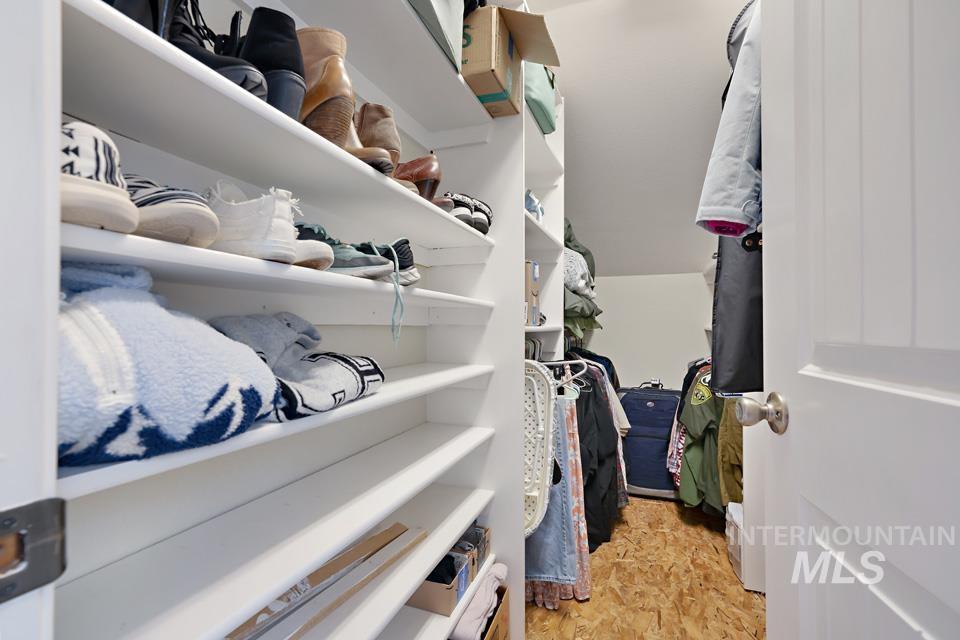 View of walk in closet