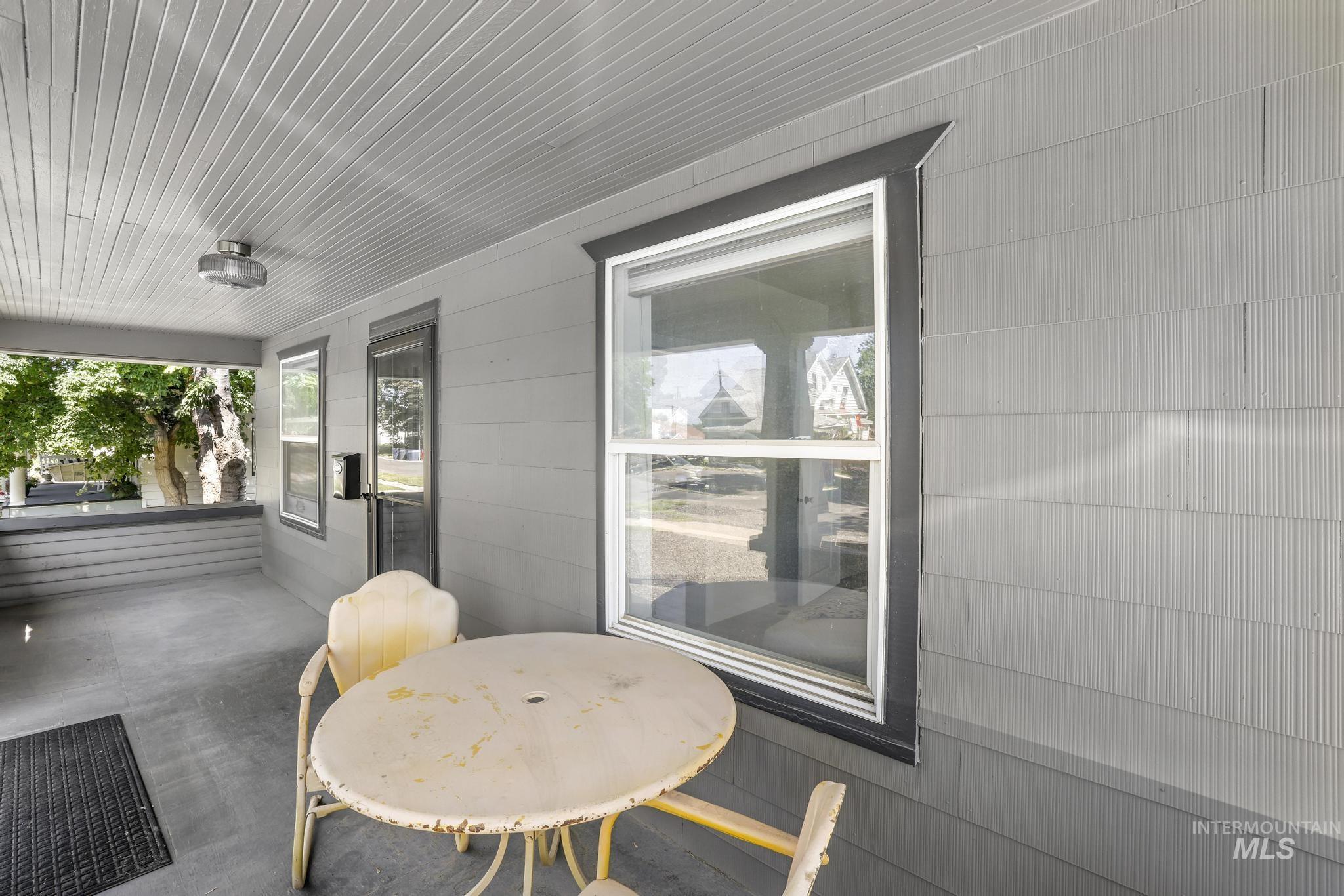 View of covered porch