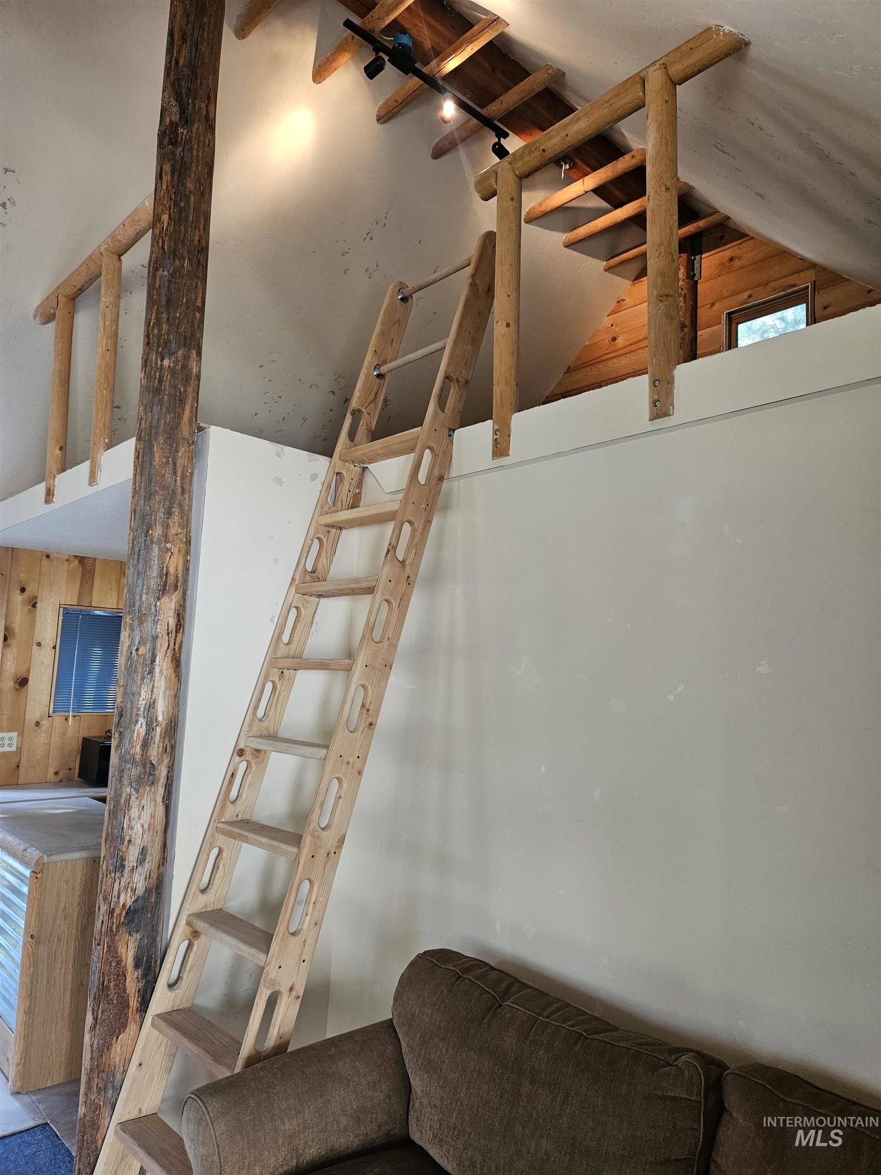 Stairs with vaulted ceiling