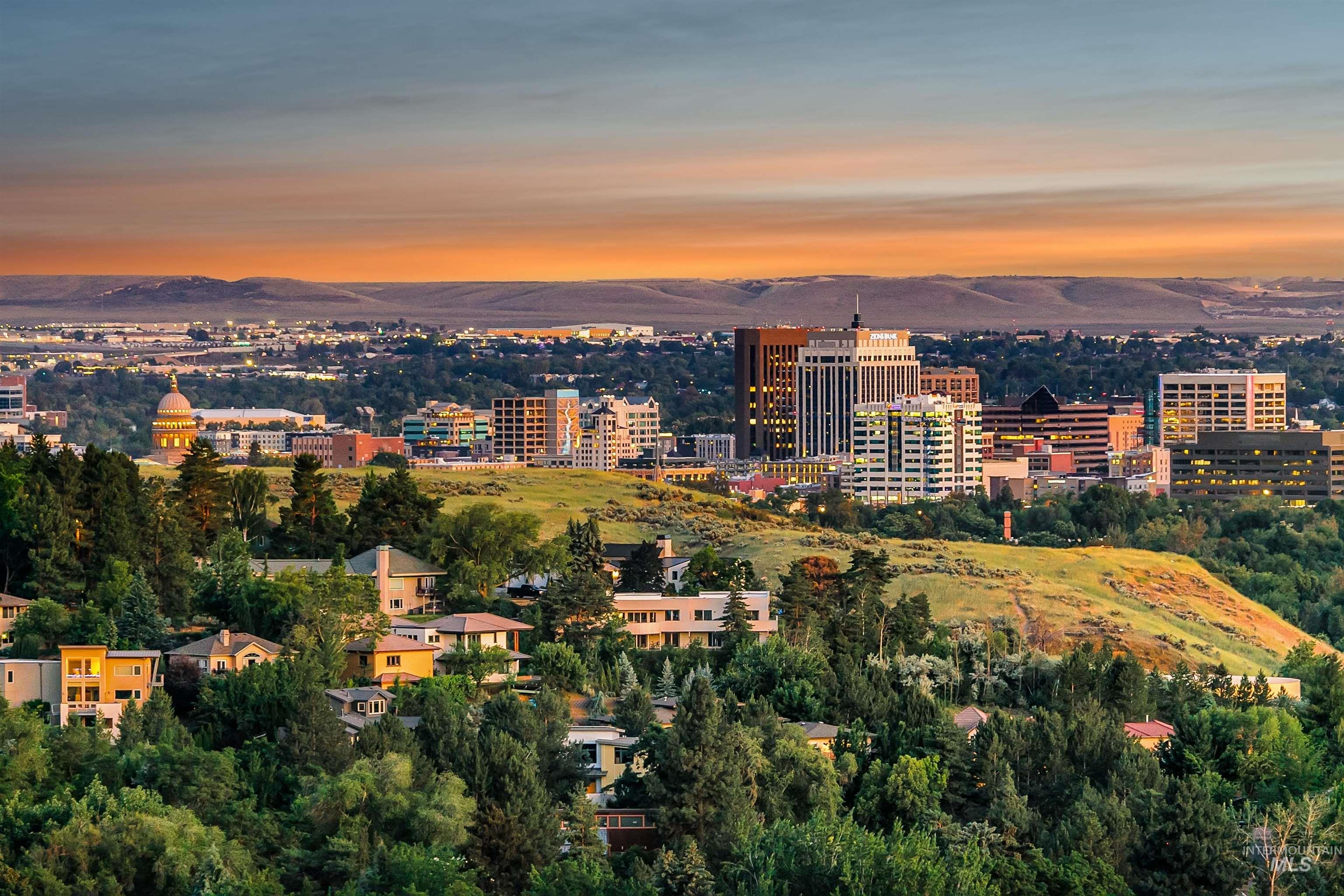 View of city featuring mountains