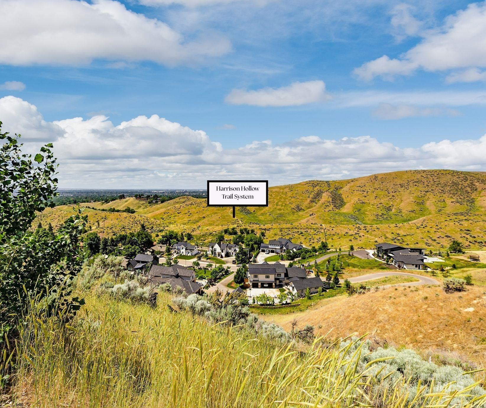 Aerial view of residential area