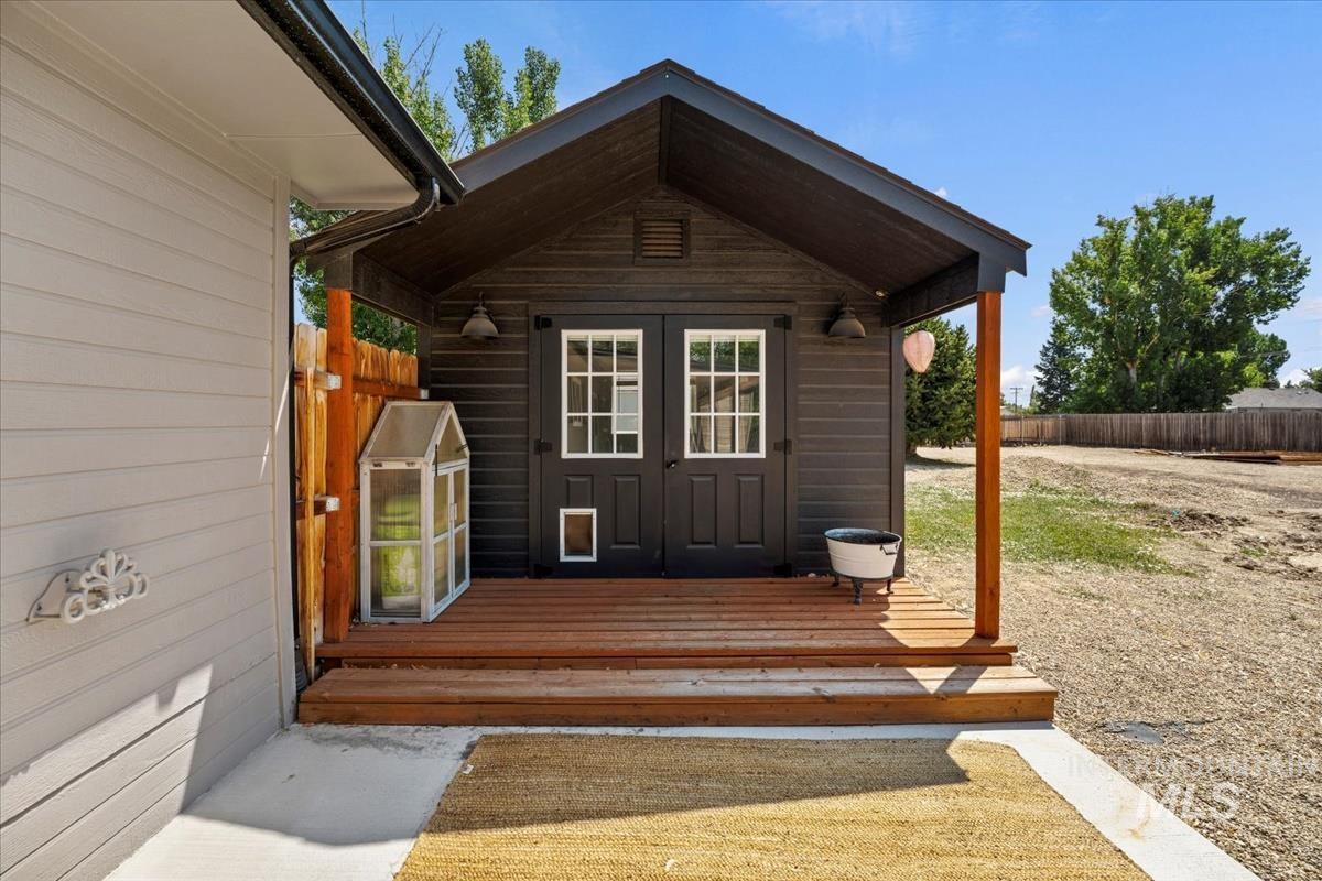 View of exterior entry