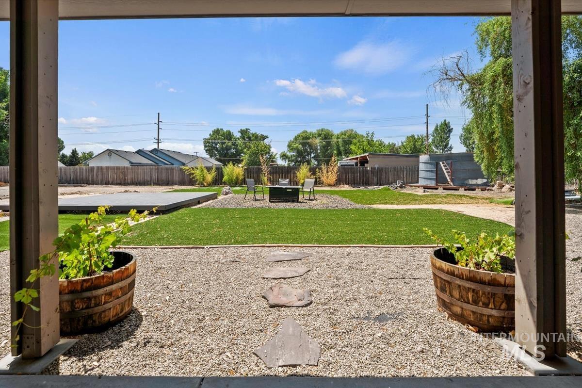 View of yard with a patio area