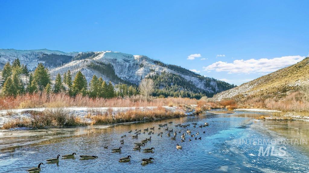Water view featuring mountains
