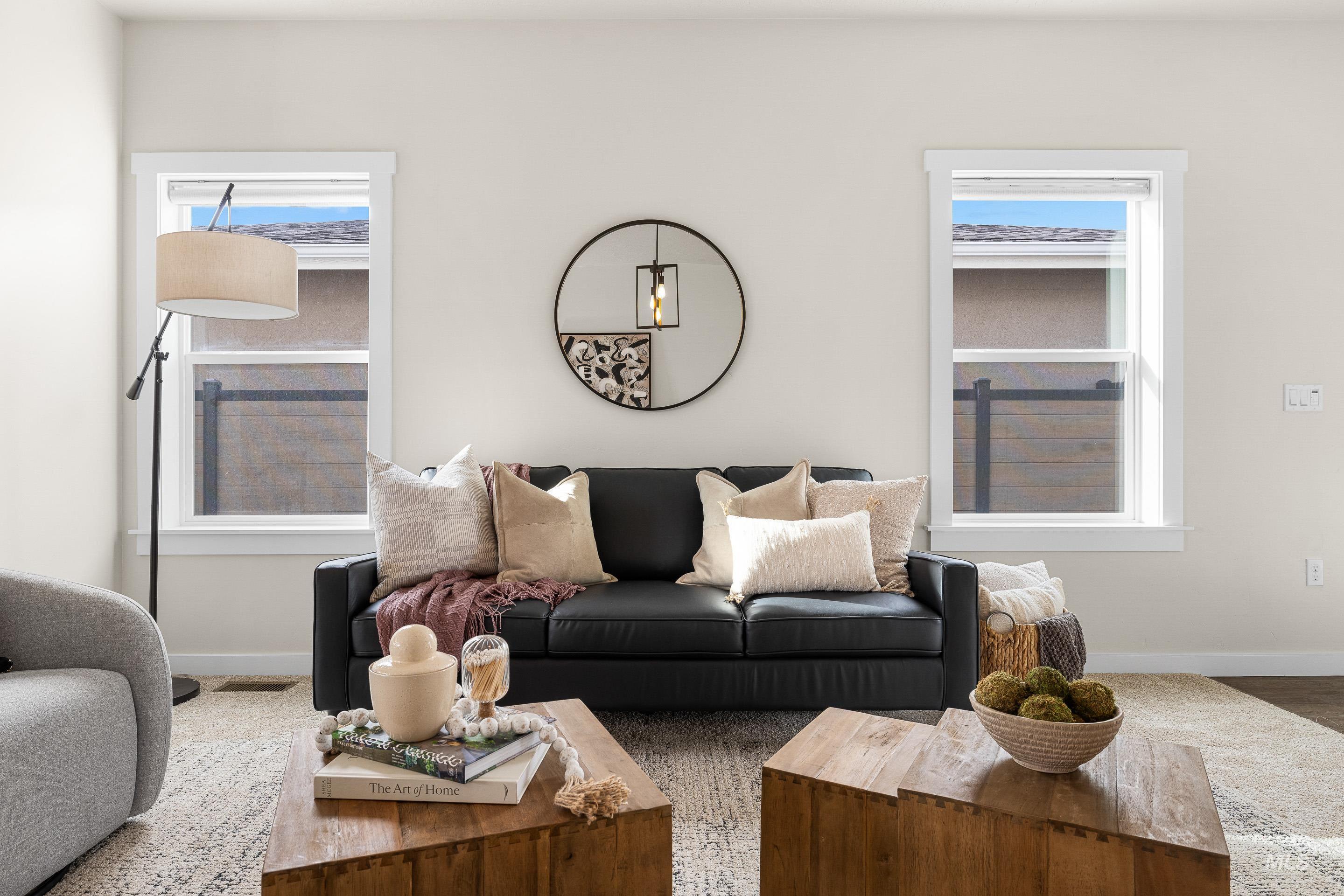 Living room with healthy amount of natural light