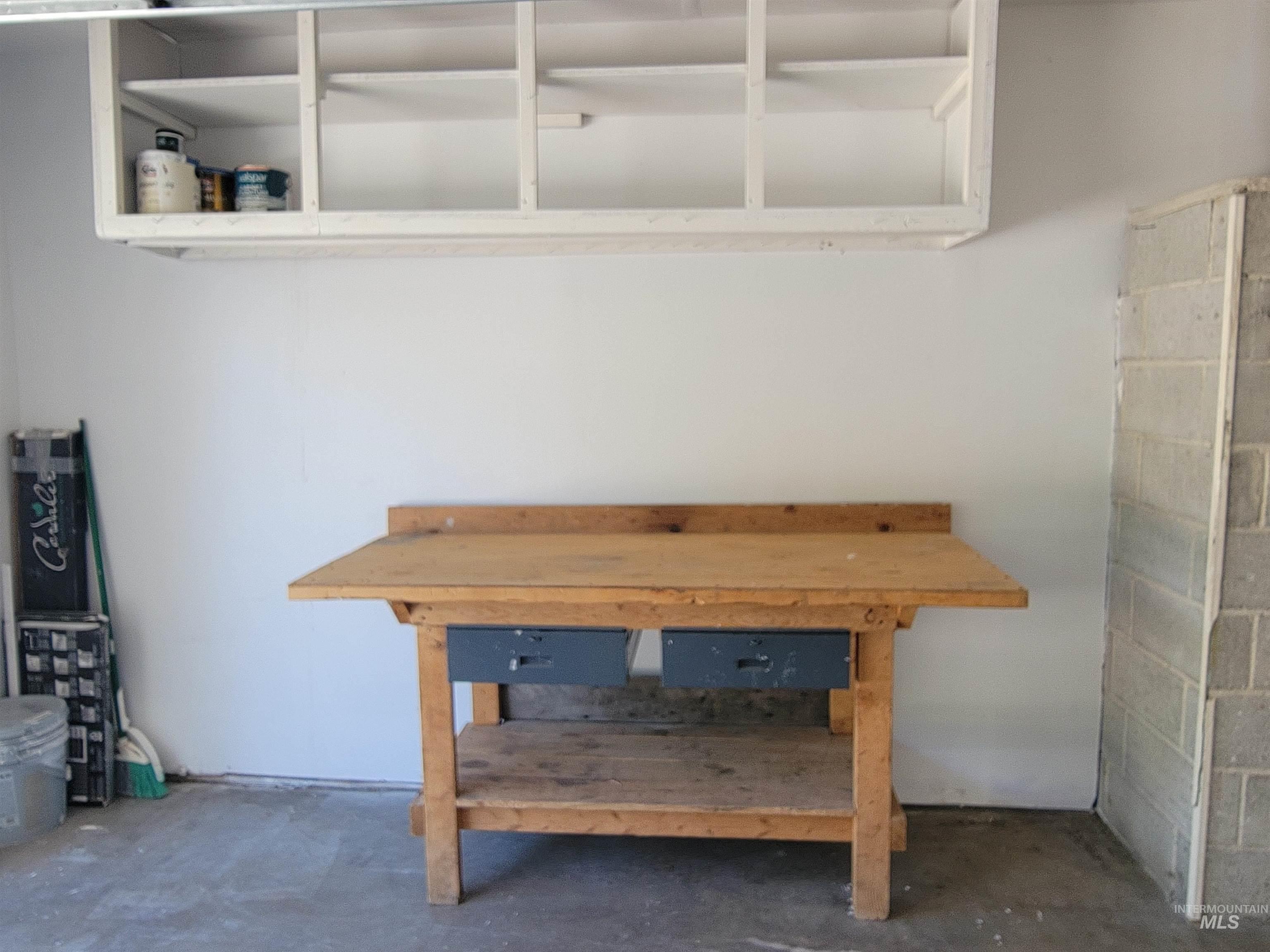 Detailed view of concrete flooring