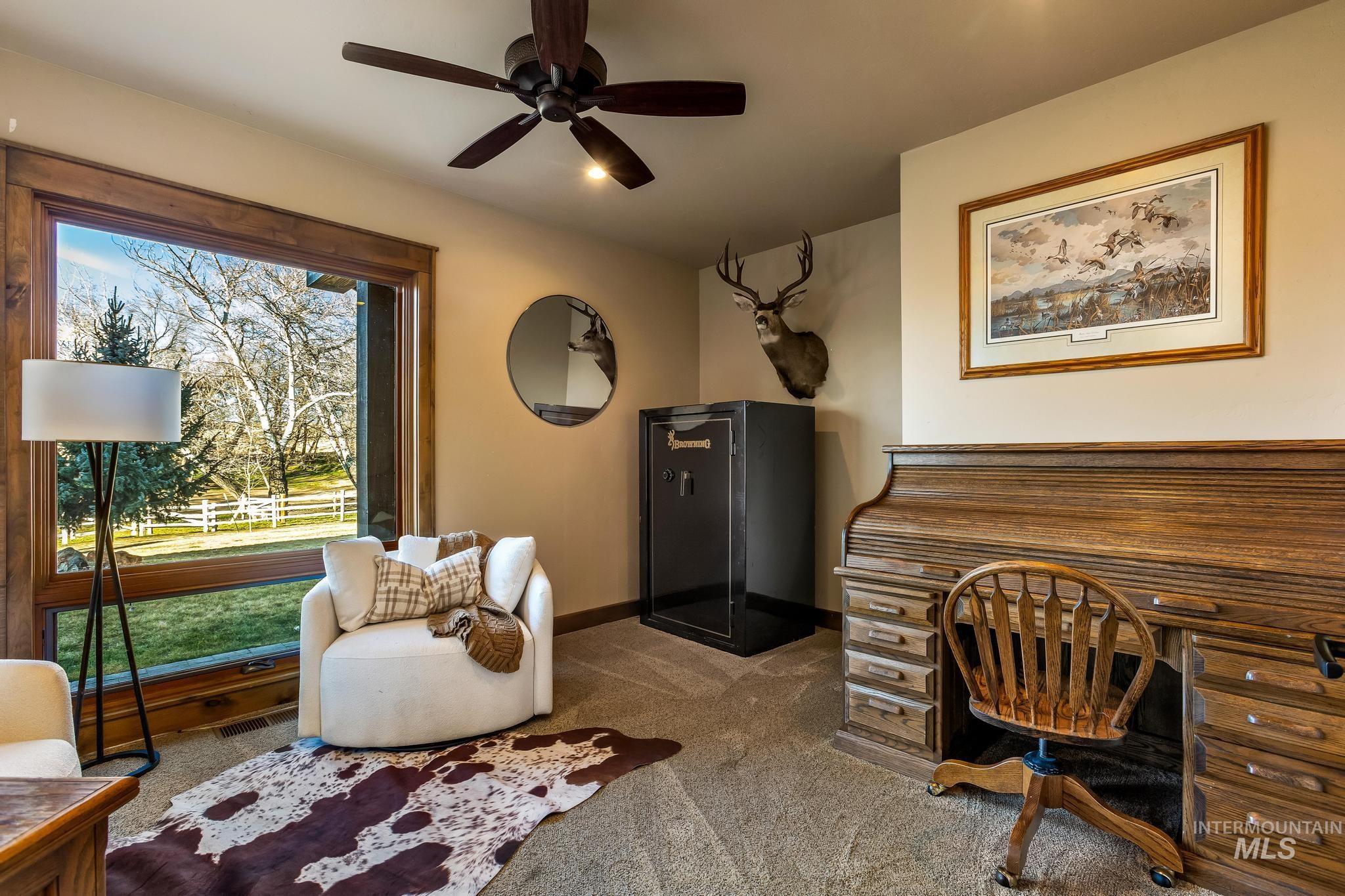 Office or 3rd bedroom featuring floor to ceiling wood cased windows