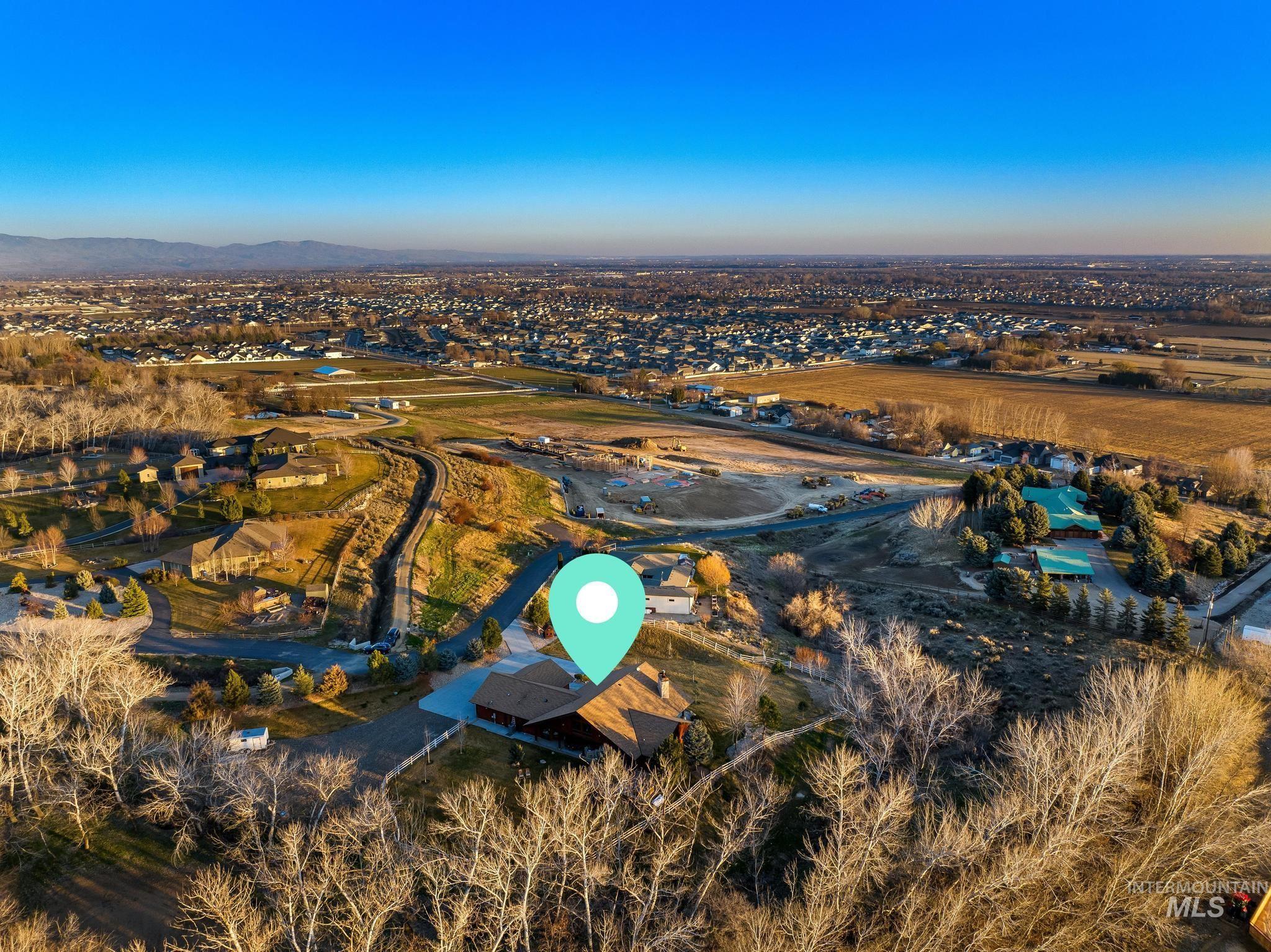 Aerial view of property showing view from property