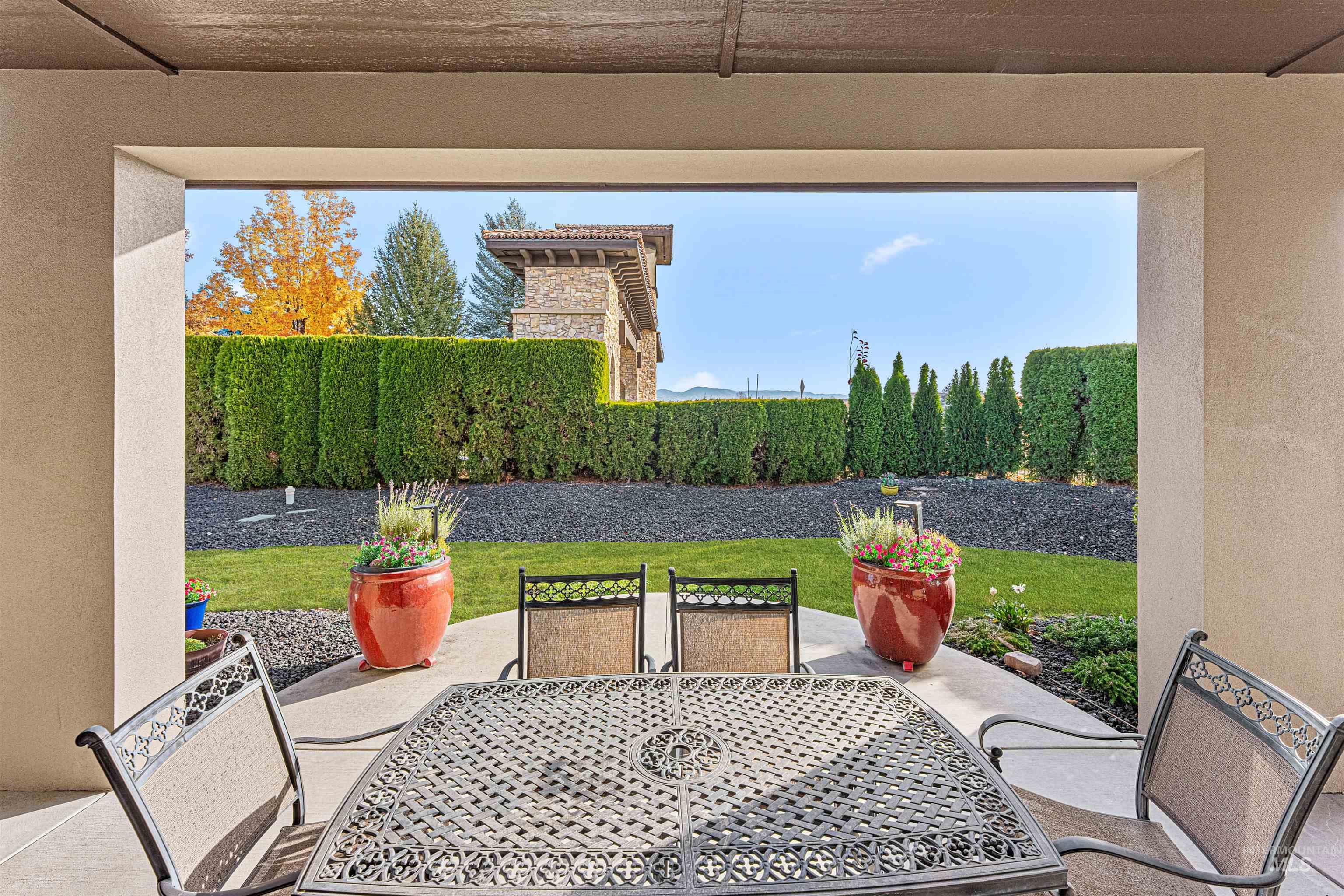 View of patio featuring outdoor dining area