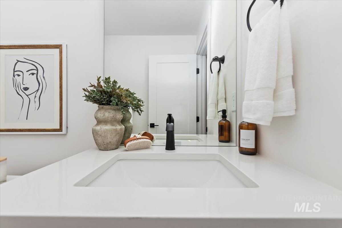 Bathroom view of vanity