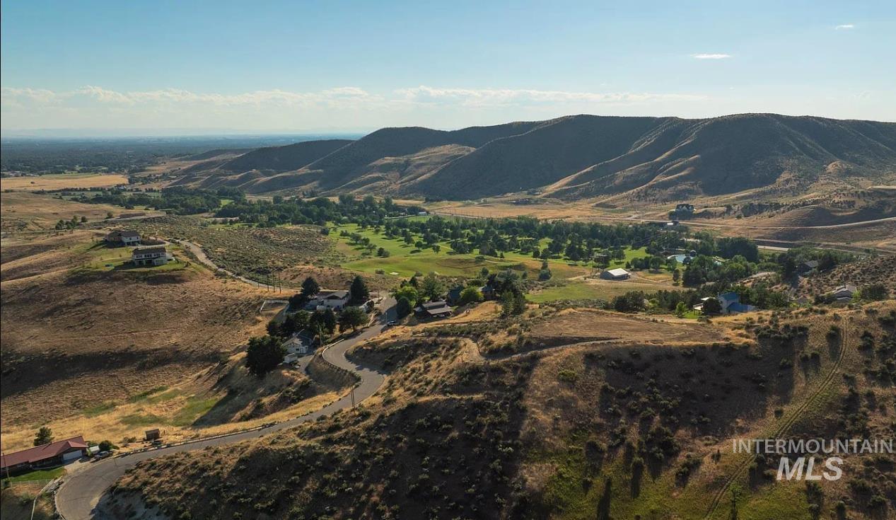 Mountain view with rural landscape