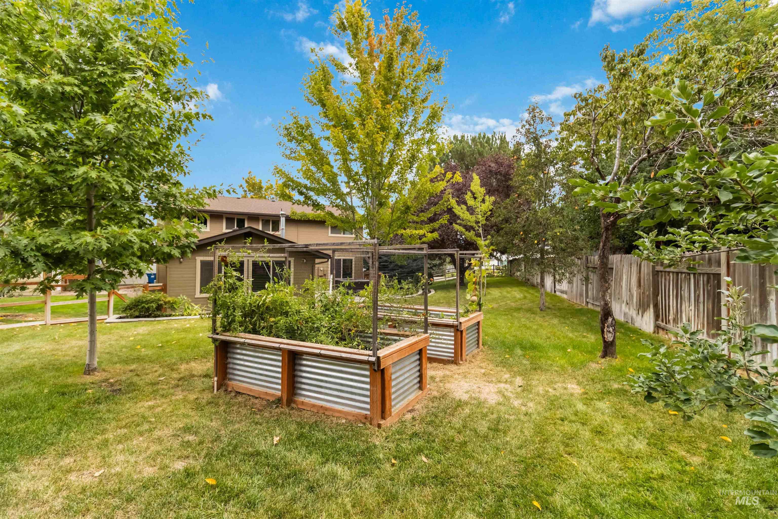 View of yard with a garden