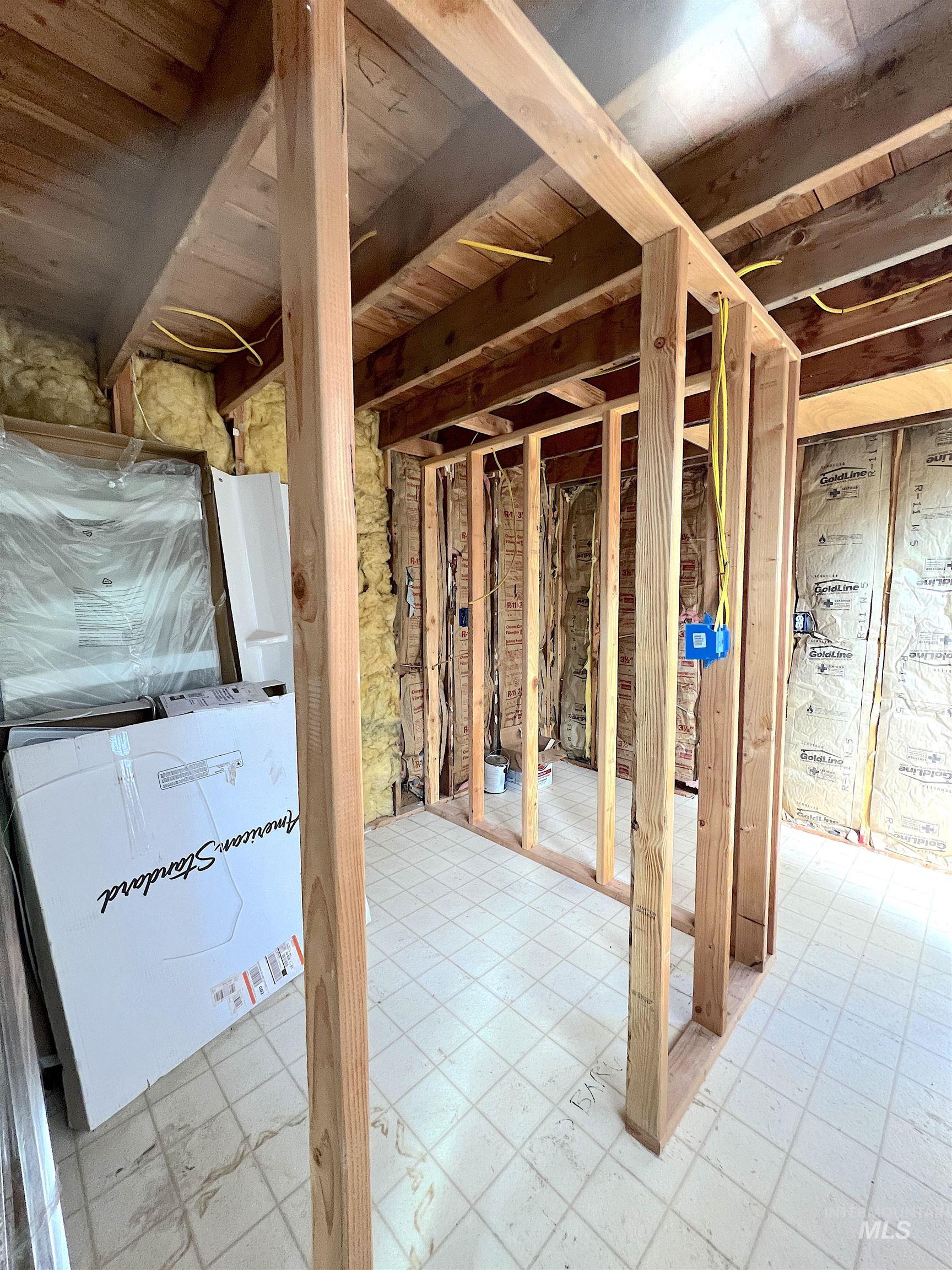 View of unfinished basement