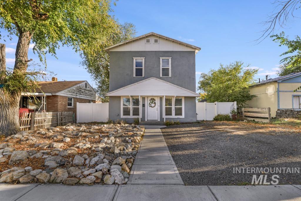 View of front of home with stucco siding