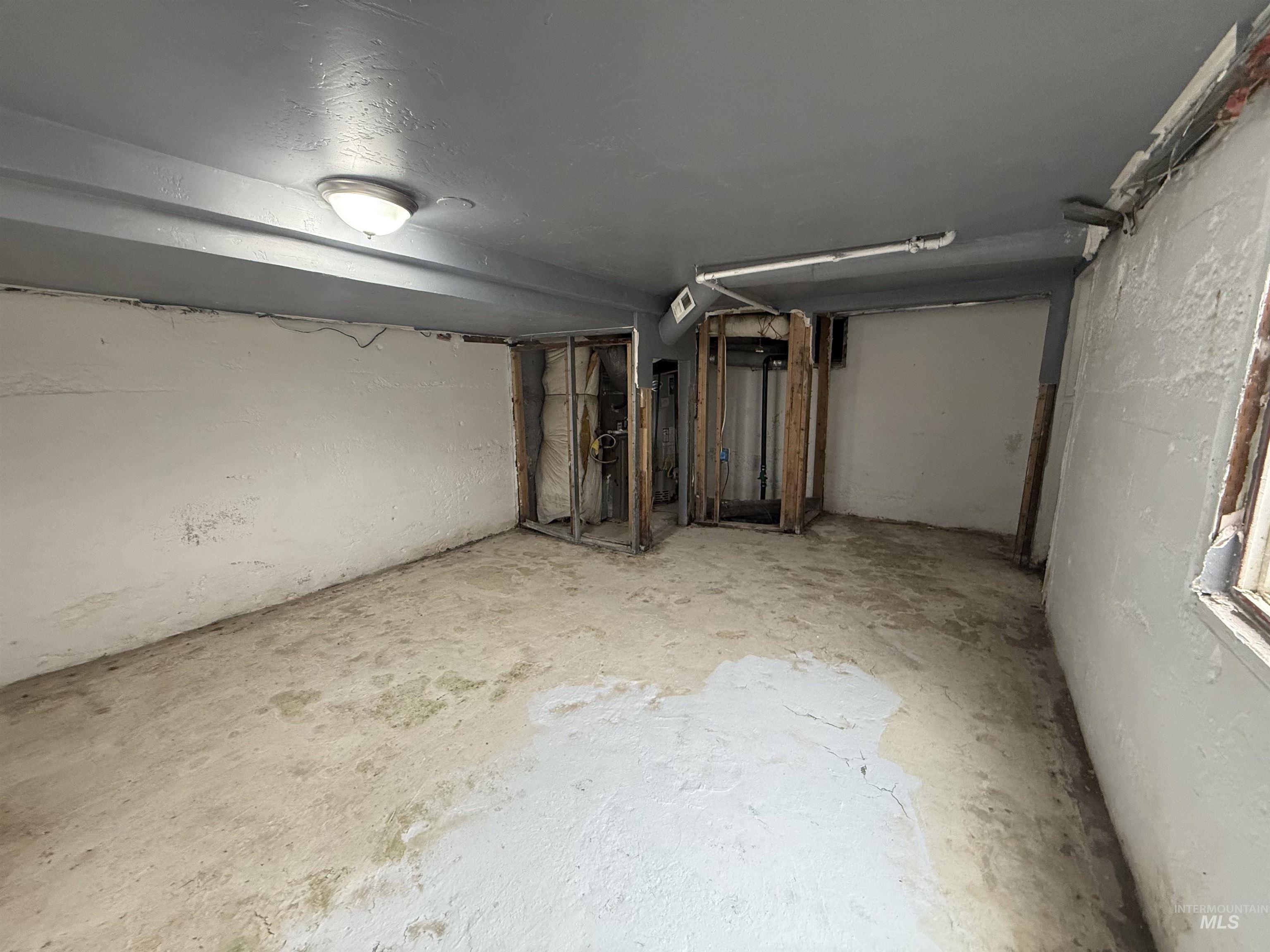 View of unfinished below grade area