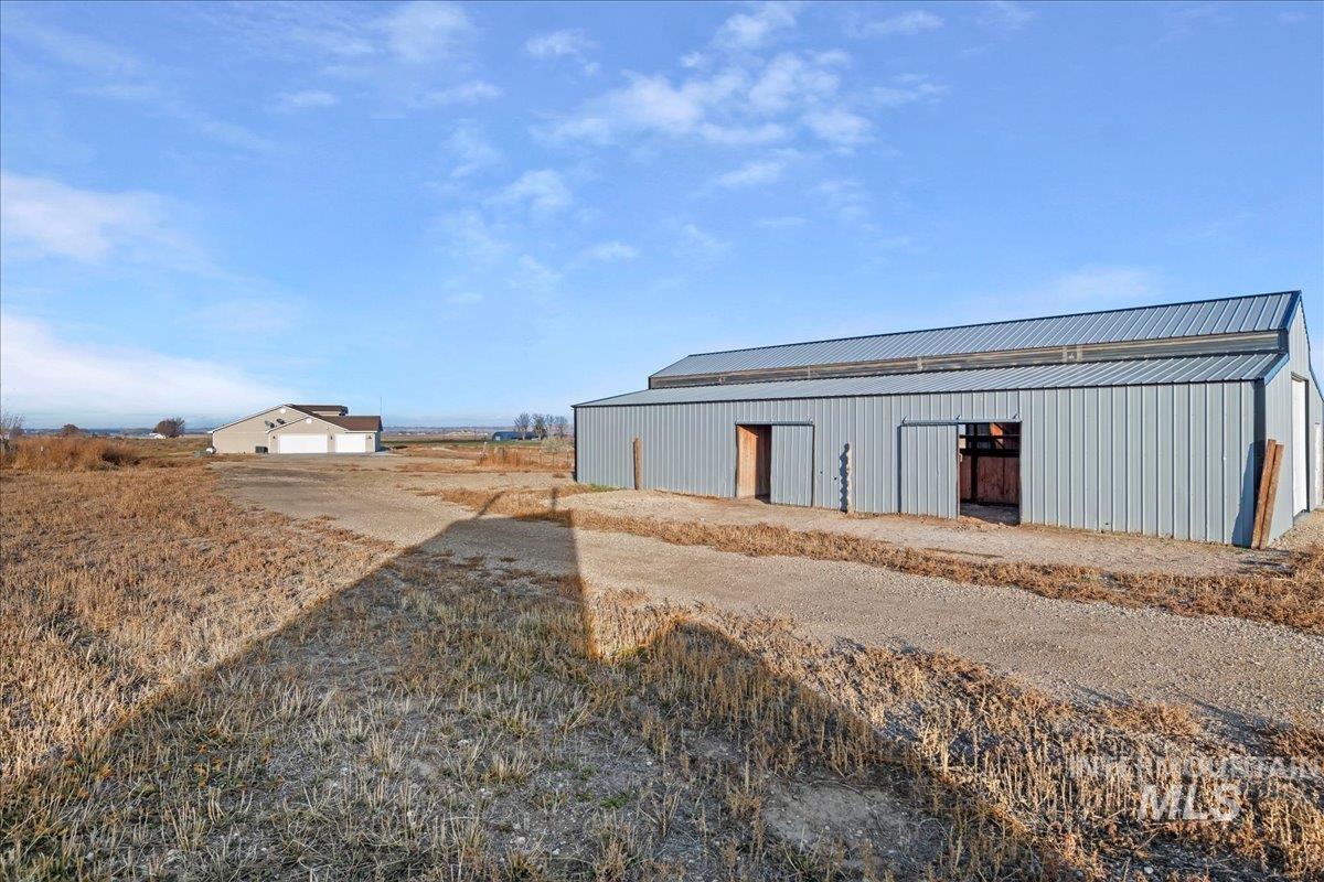 View of pole building