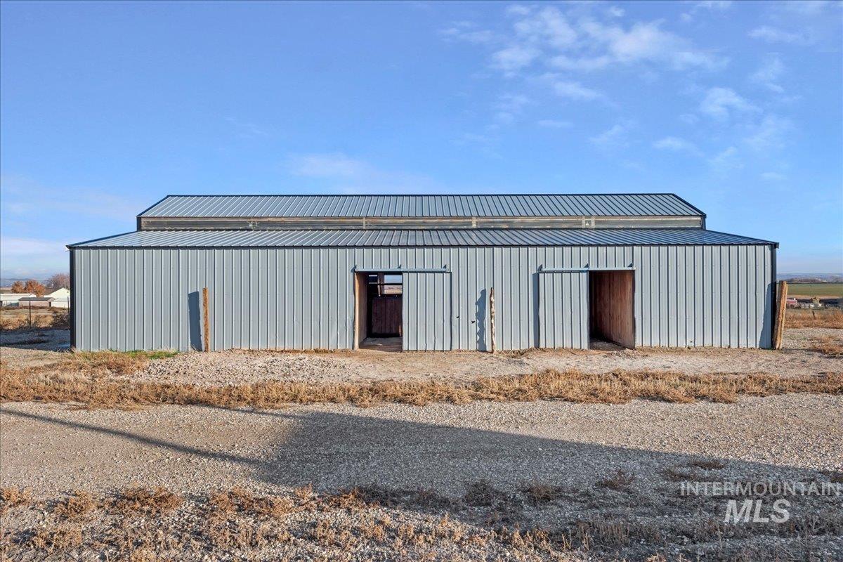 View of pole building