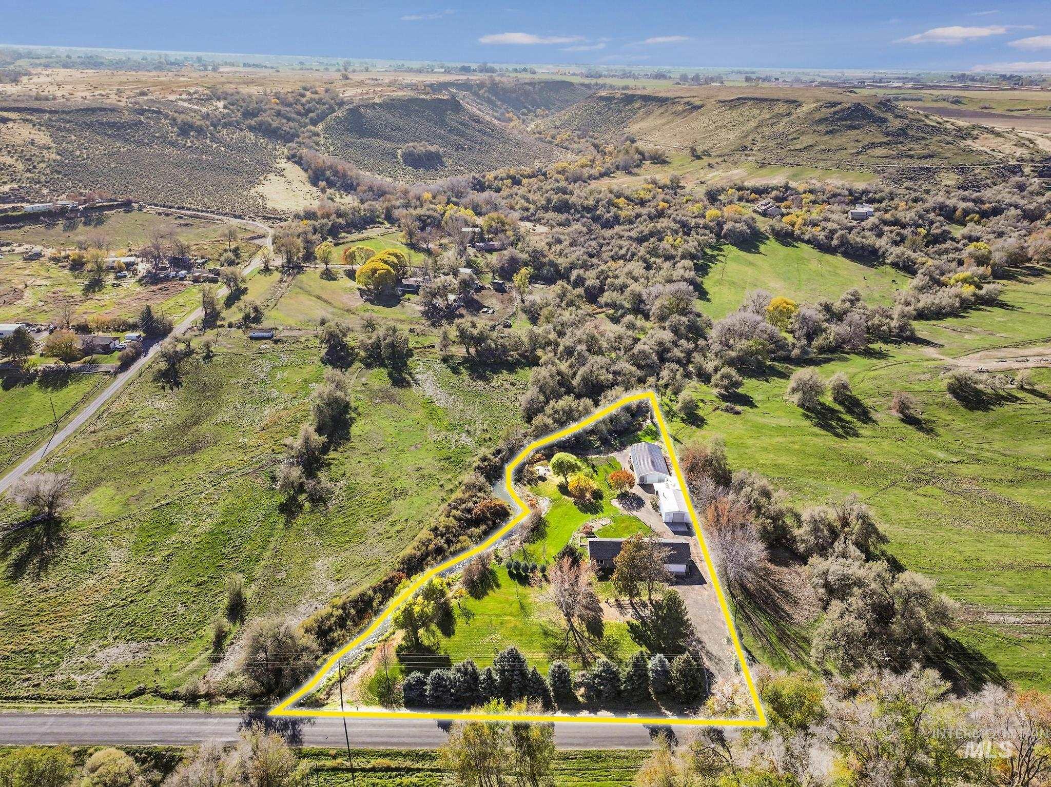 View of property location with property parcel outlined