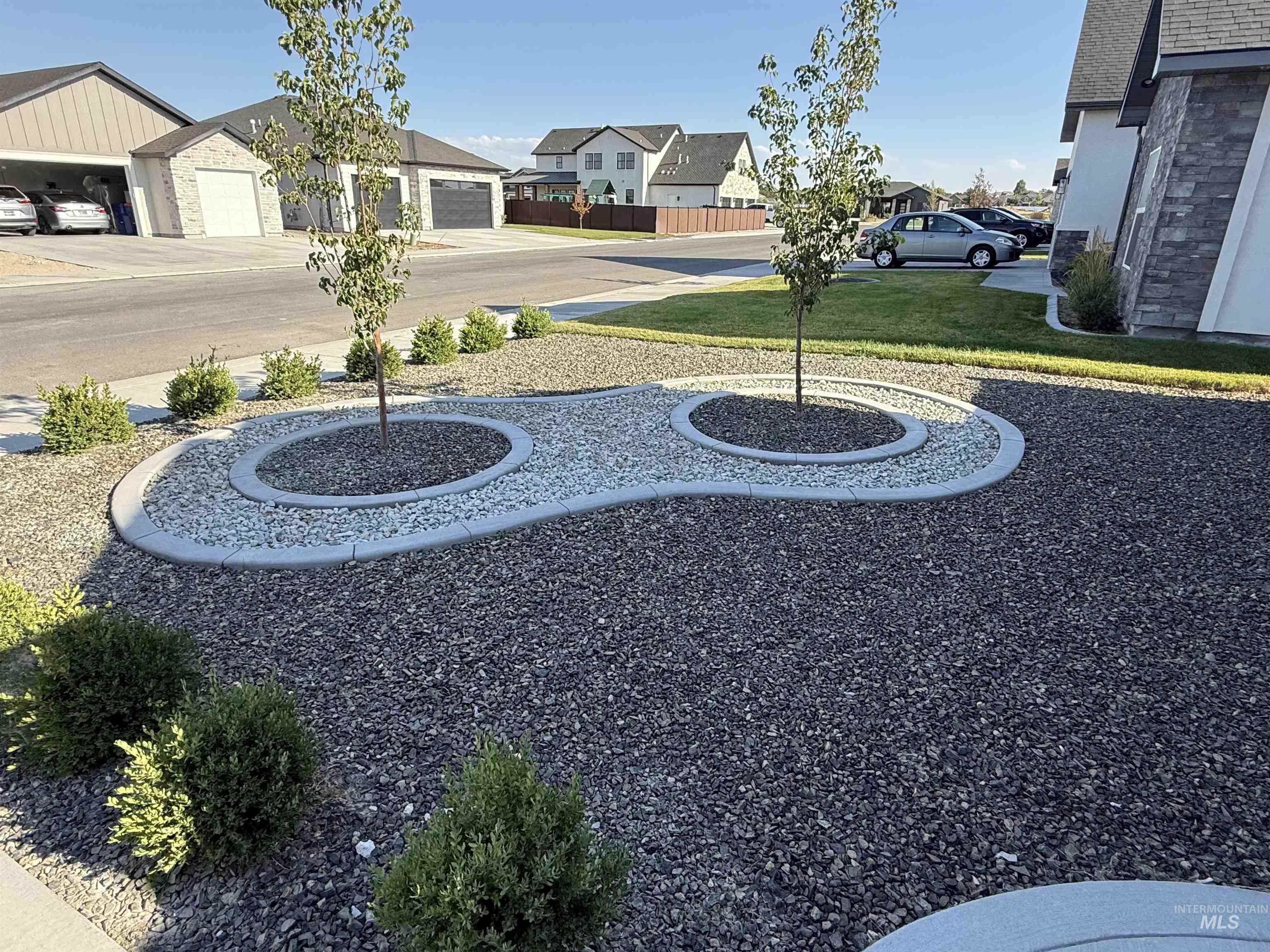 View of yard featuring a residential view