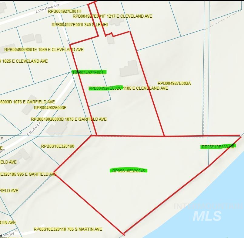 Map / location featuring property parcel outlined