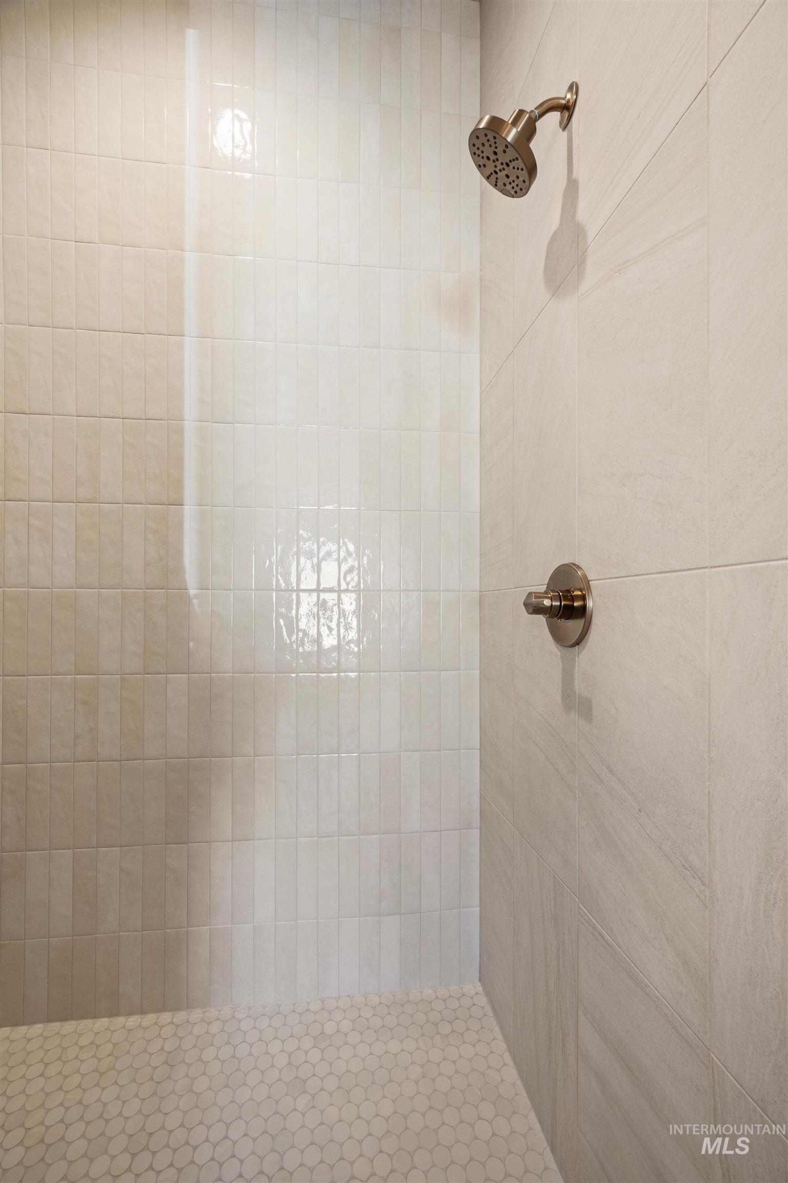 Full bathroom with a tile shower