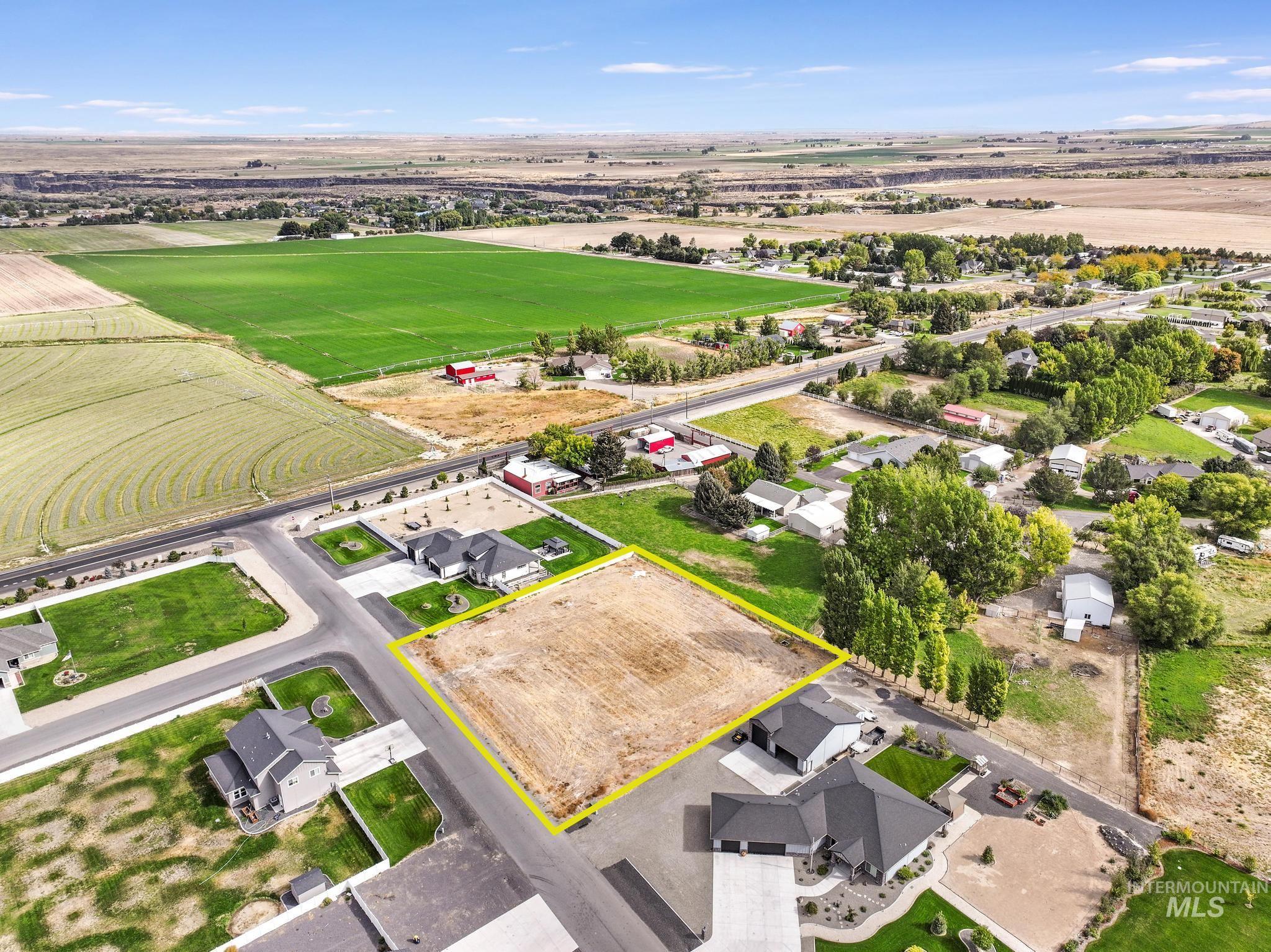 View of rural area featuring property boundaries highlighted