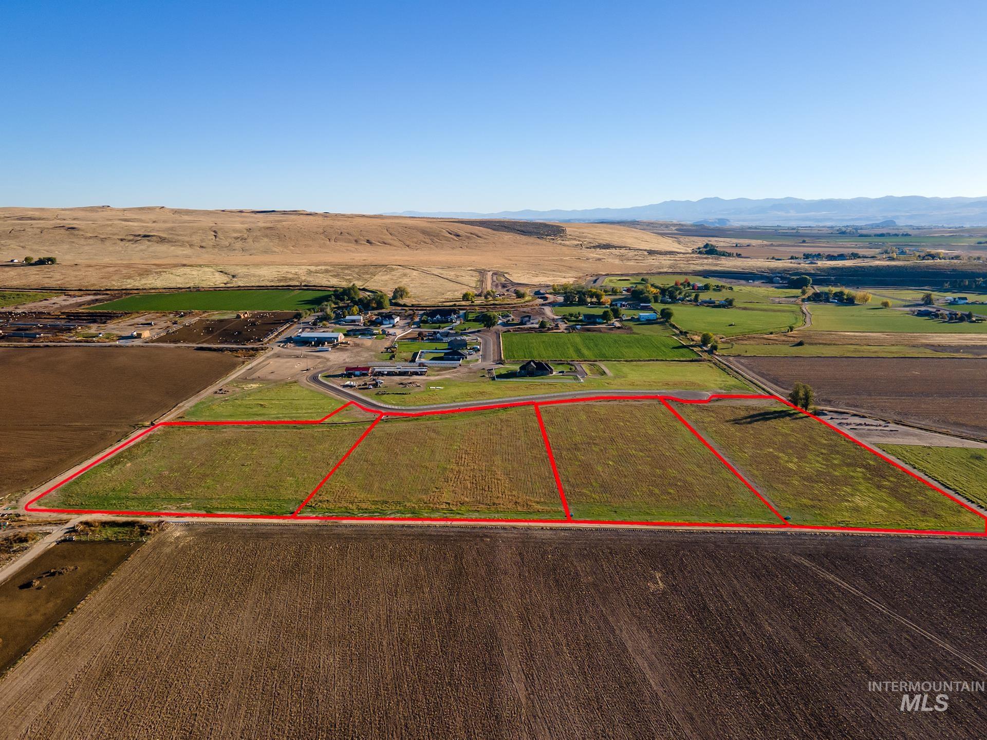 View of rural area featuring property boundaries highlighted and mountains