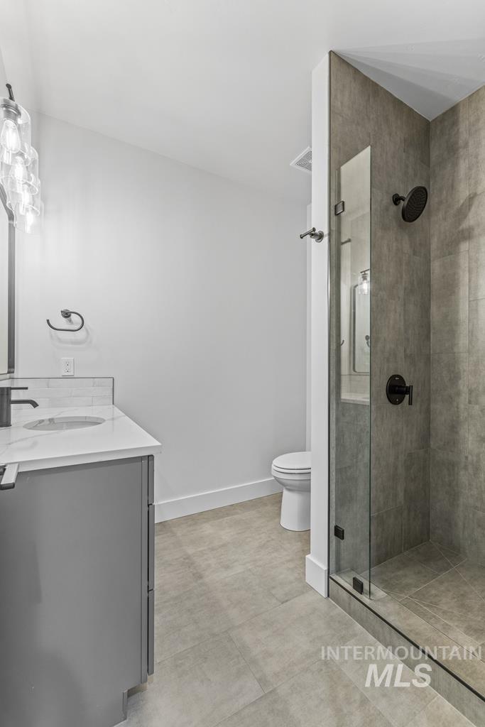 Bathroom featuring a stall shower