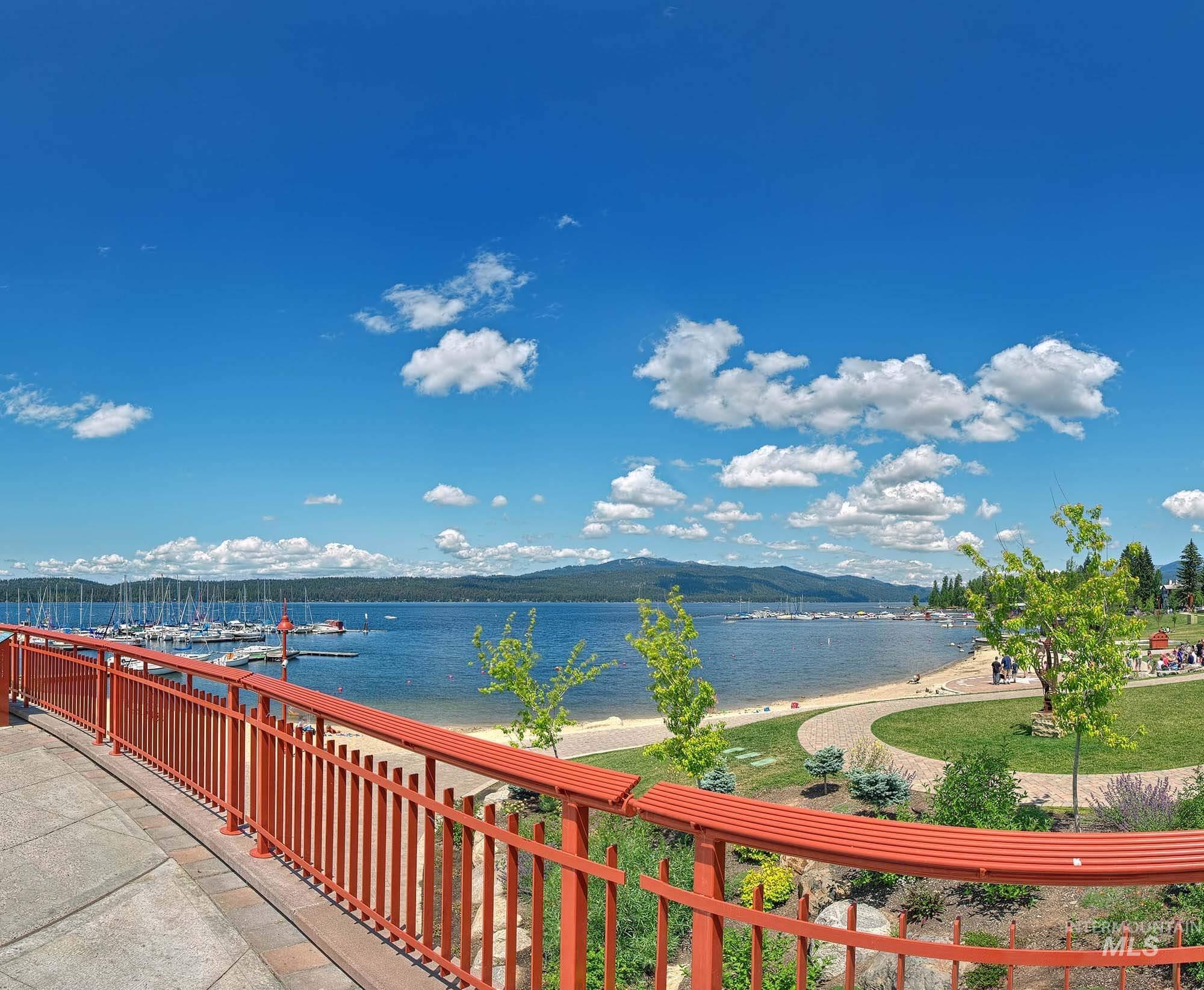 Water view with a mountainous background