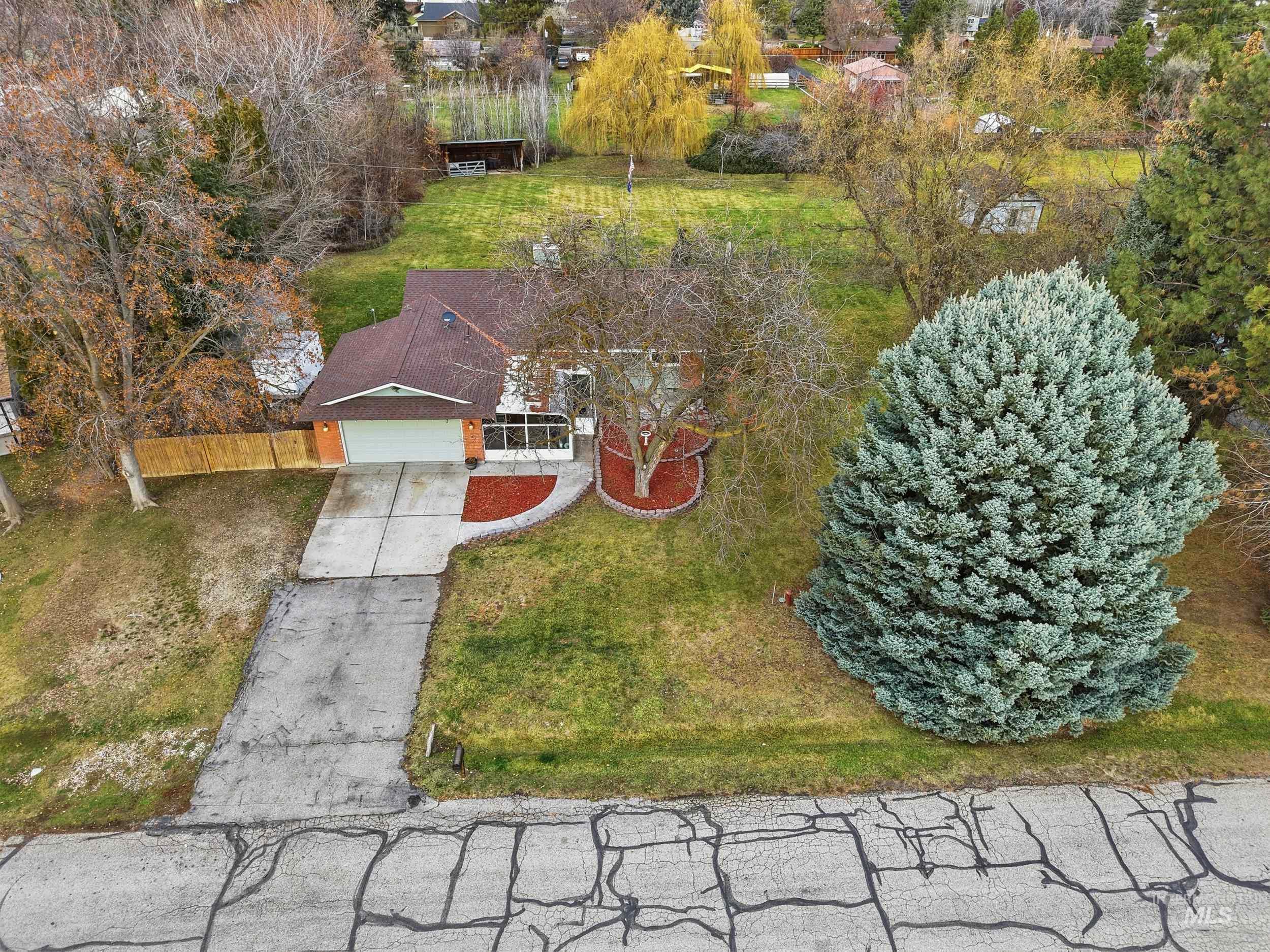 View from above of property