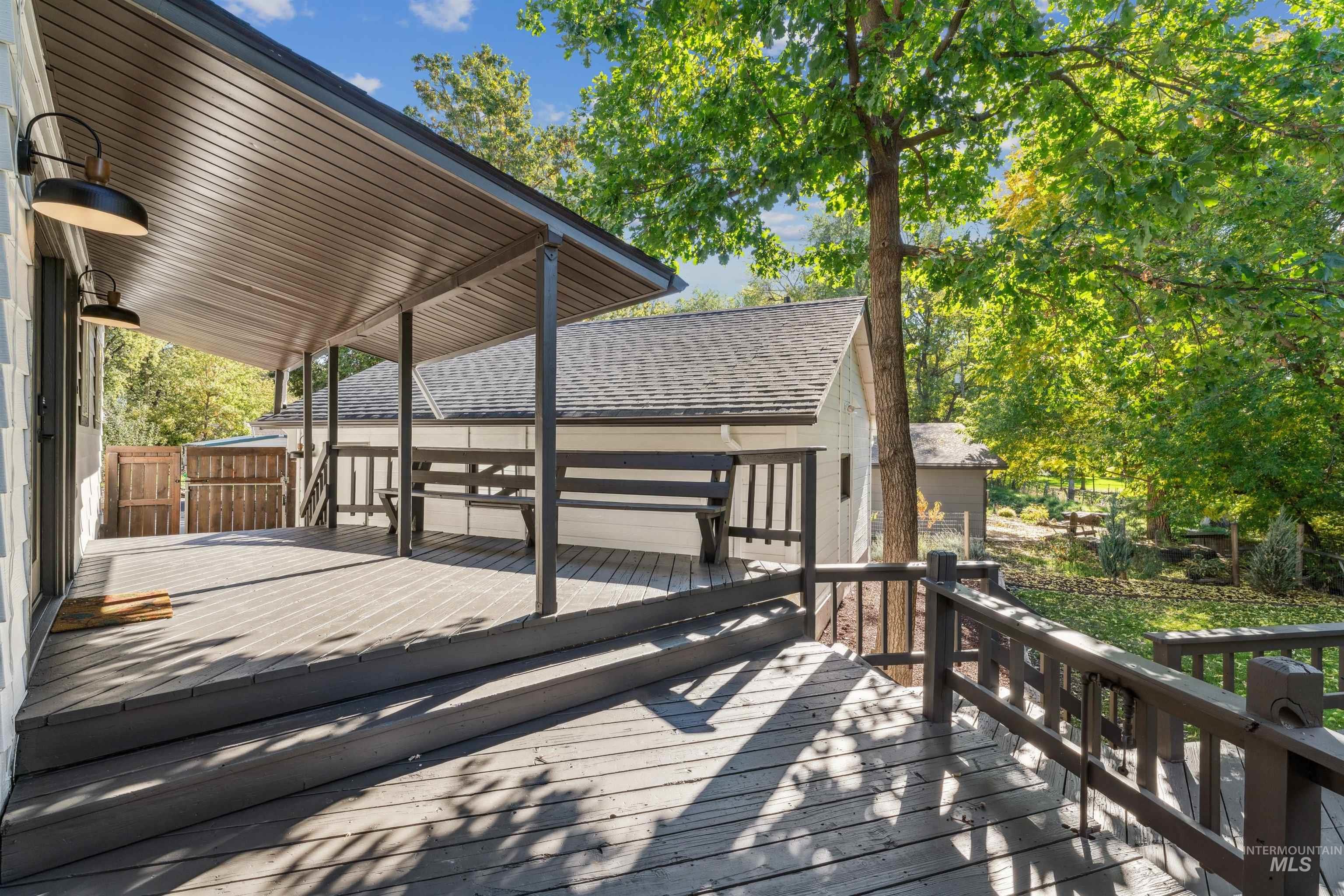 View of wooden terrace