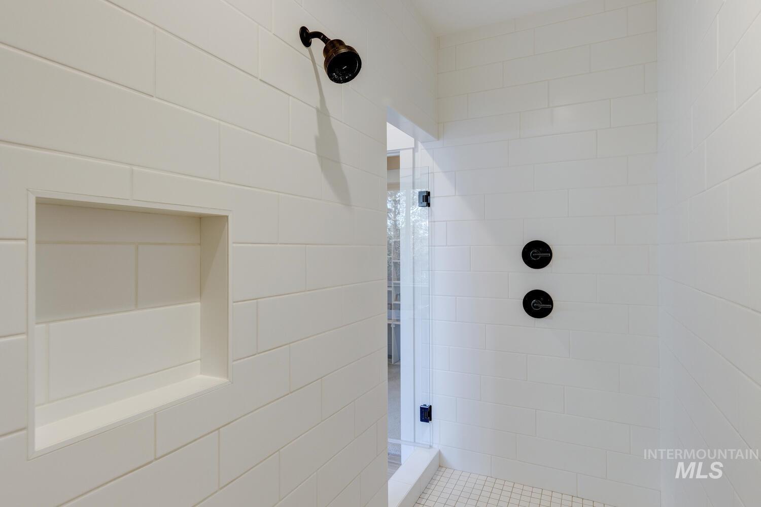 Bathroom with a shower stall