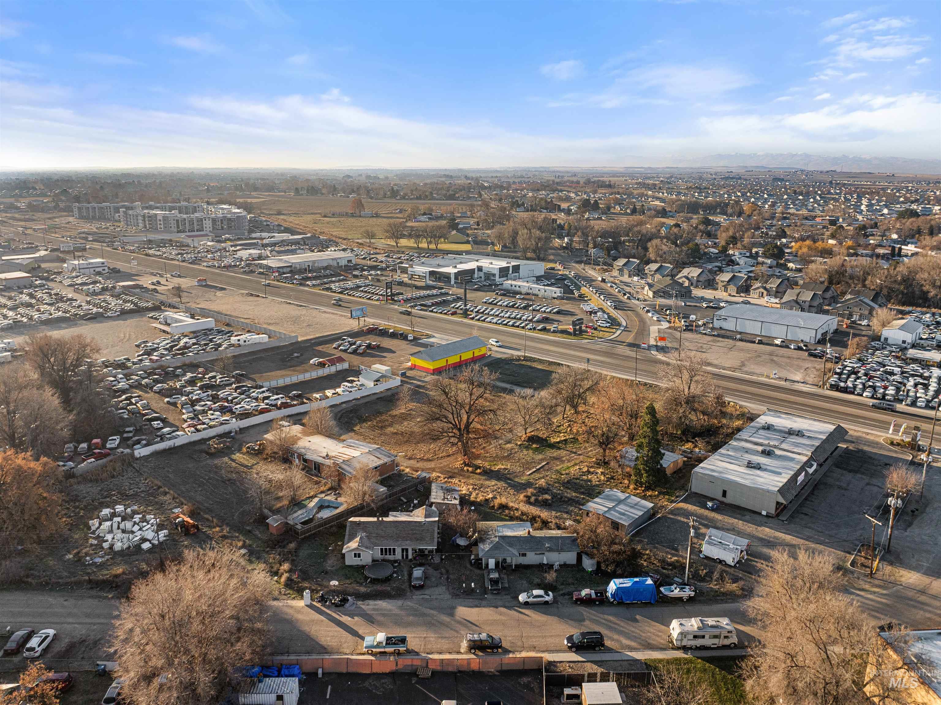 Aerial overview of property's location