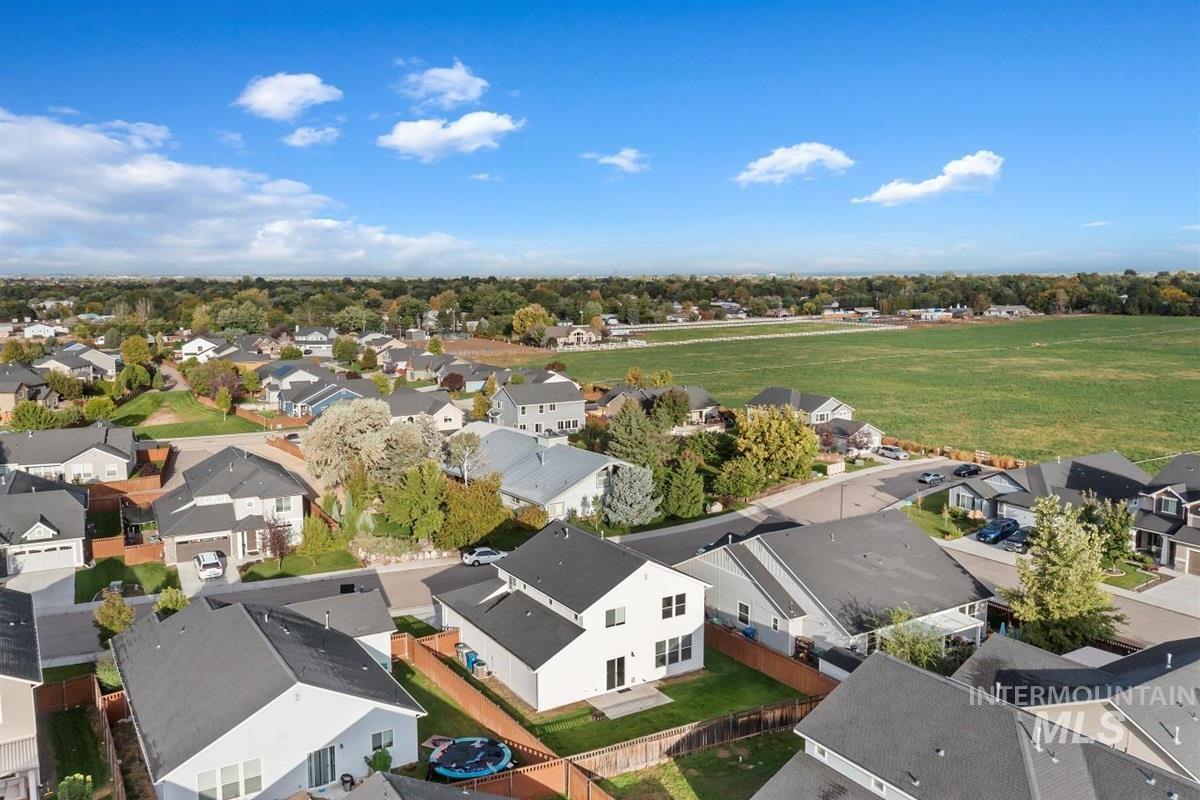 Aerial view of residential area