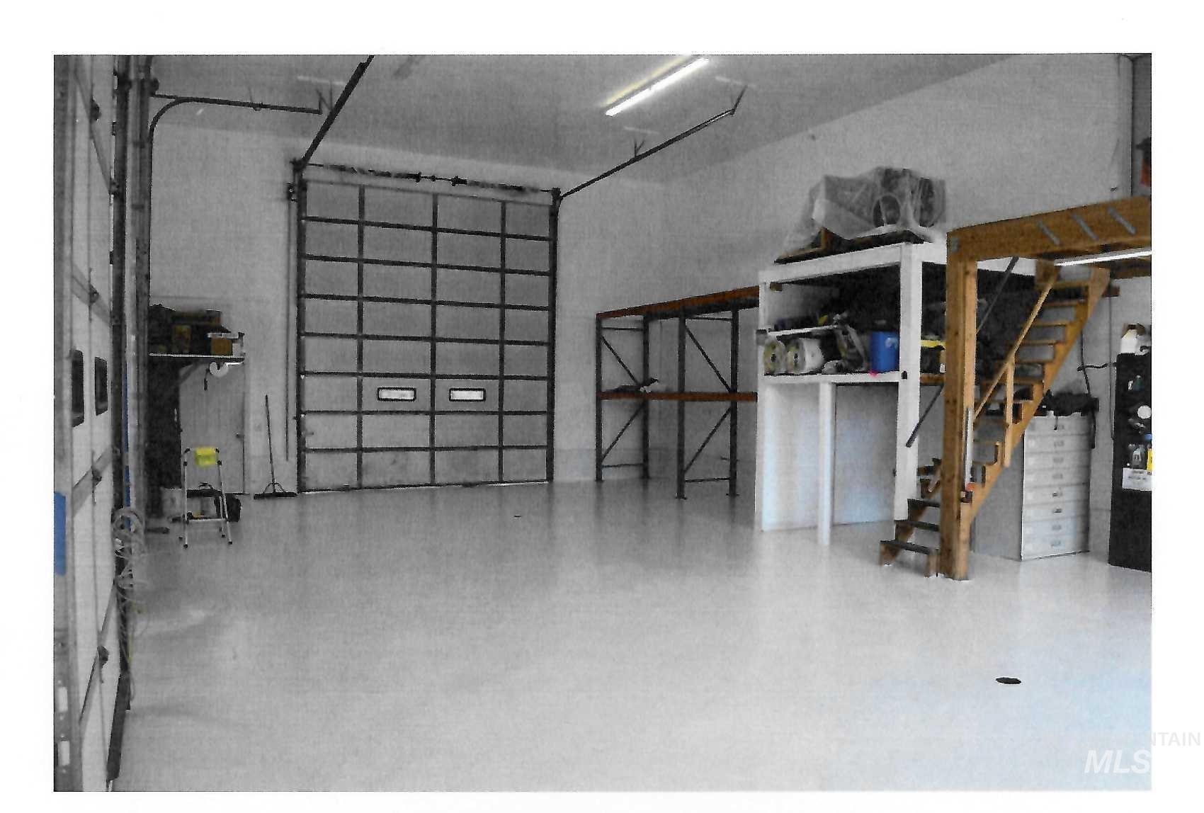 Garage with water heater