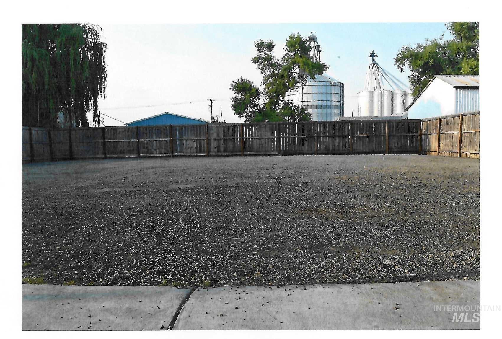 View of fenced backyard