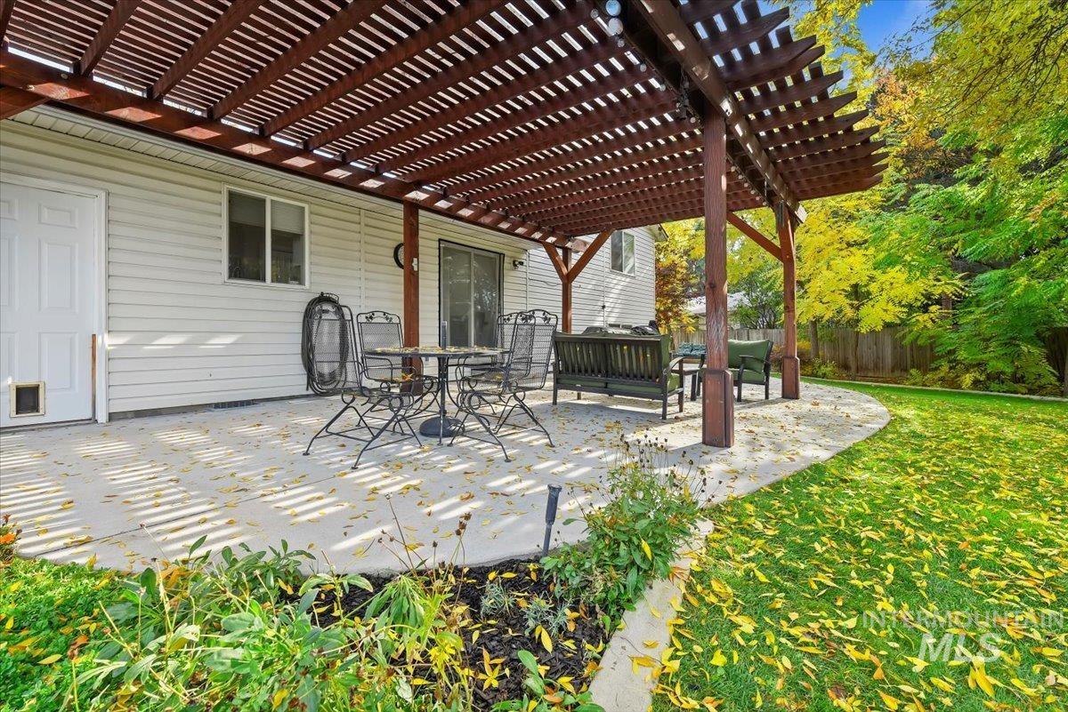 View of patio / terrace with a pergola