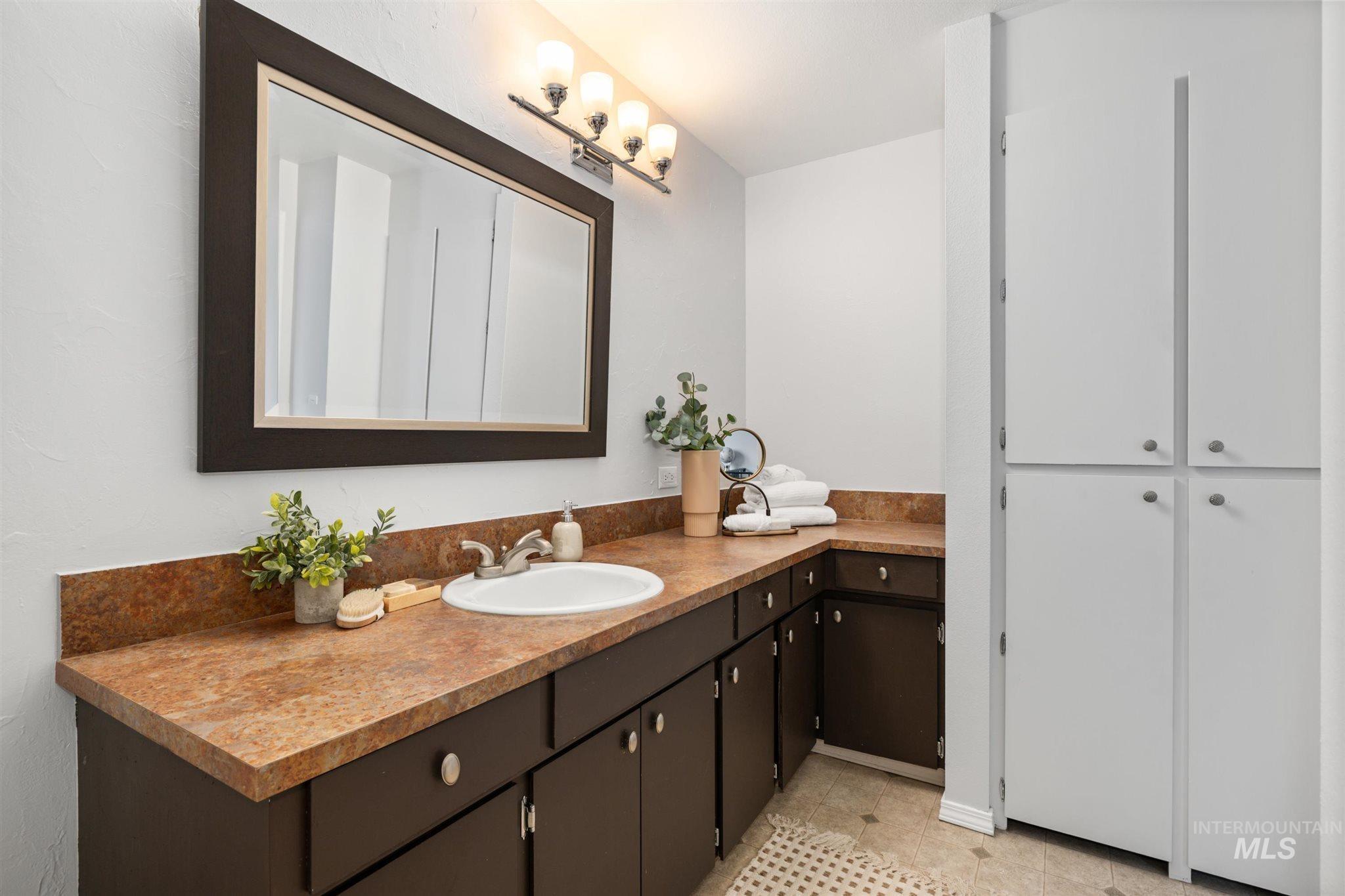 Bathroom featuring vanity
