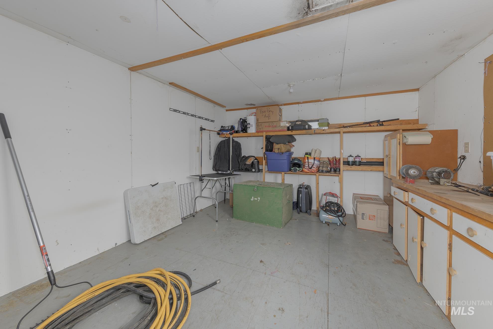 View of below grade area