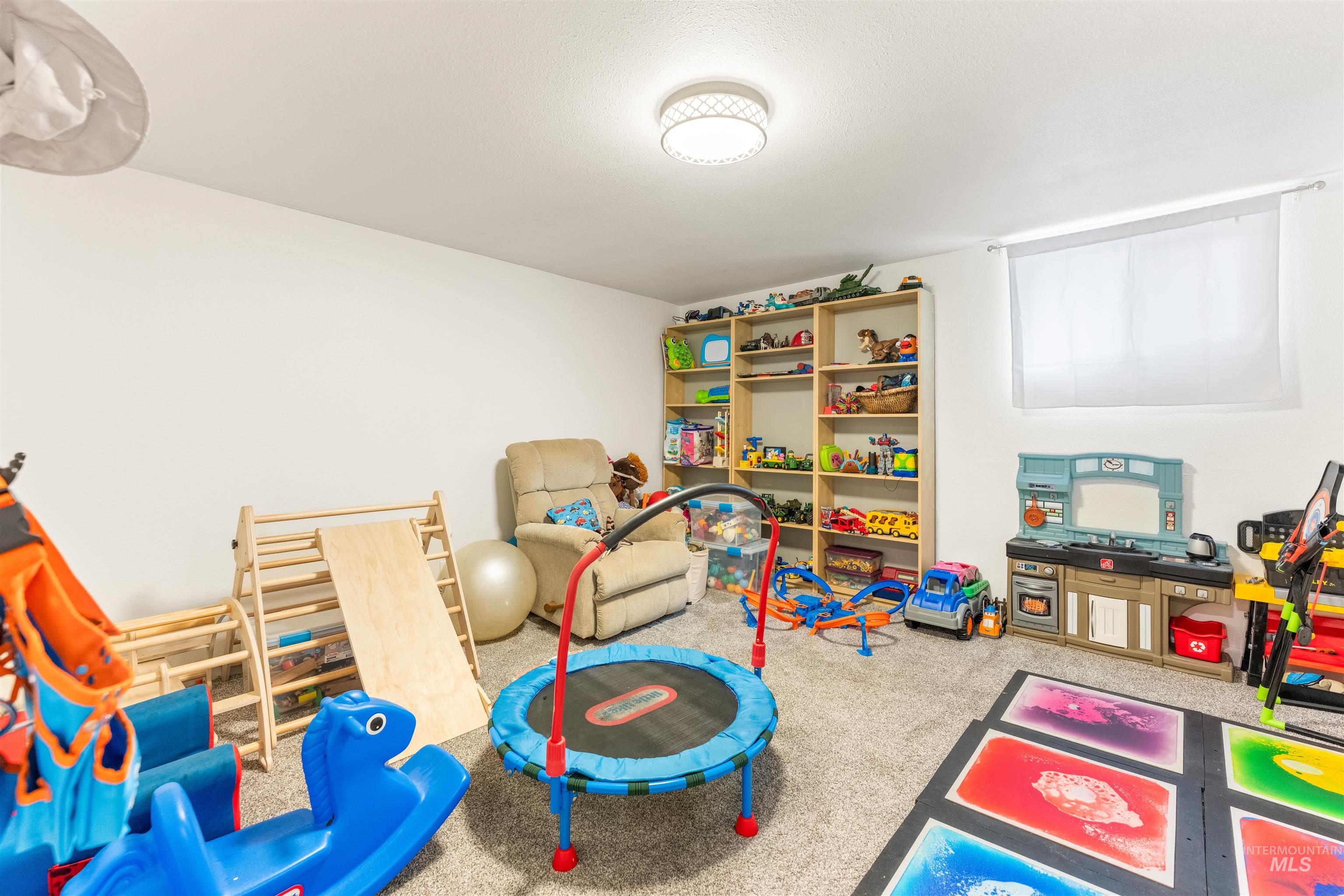 Rec room featuring carpet floors
