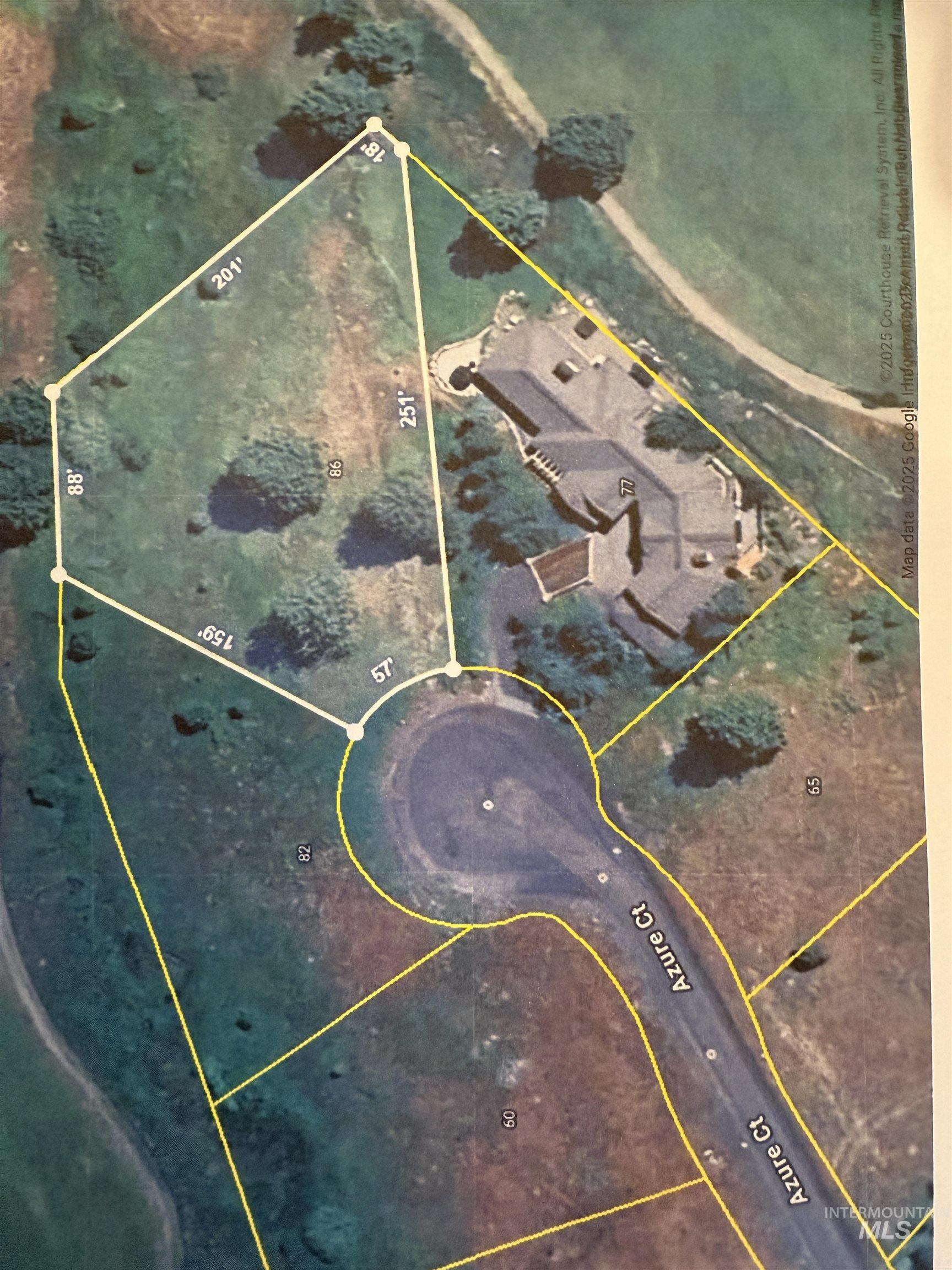 Aerial view of property's location