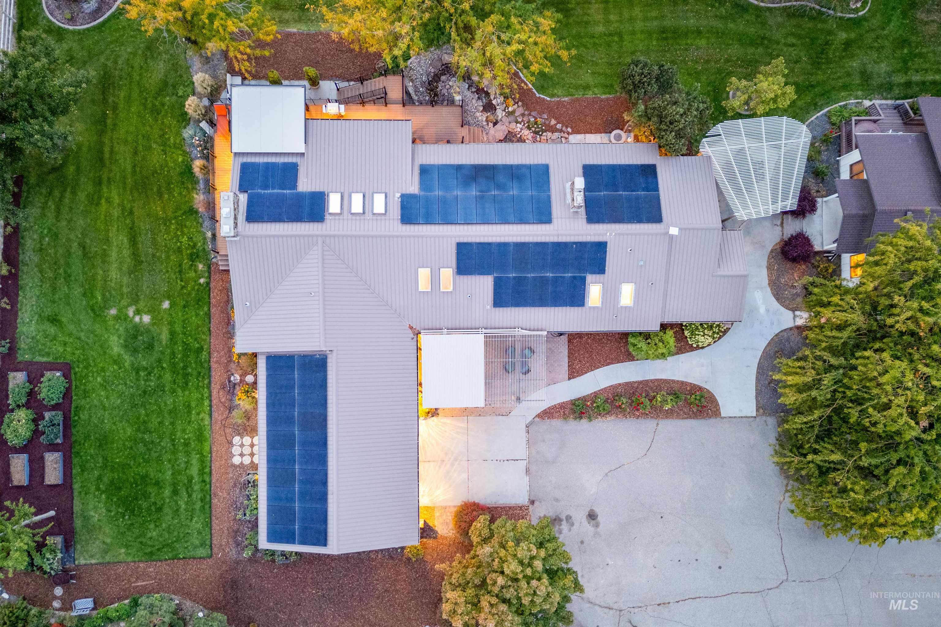 View from above of property