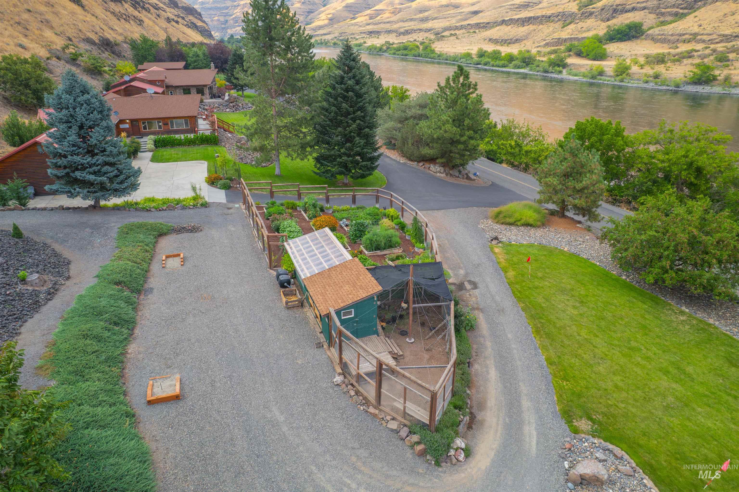 View of subject property with a mountainous background