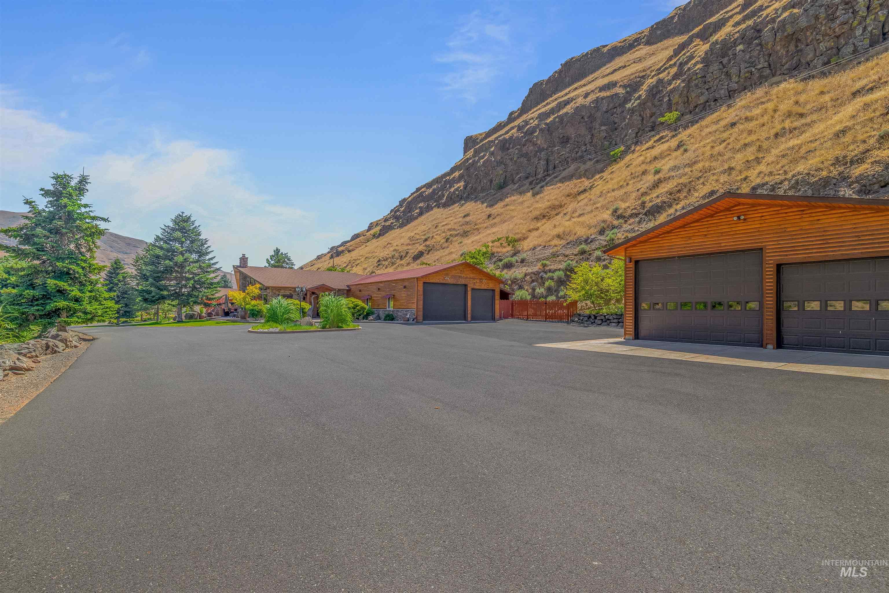 View of asphalt road with a mountain view