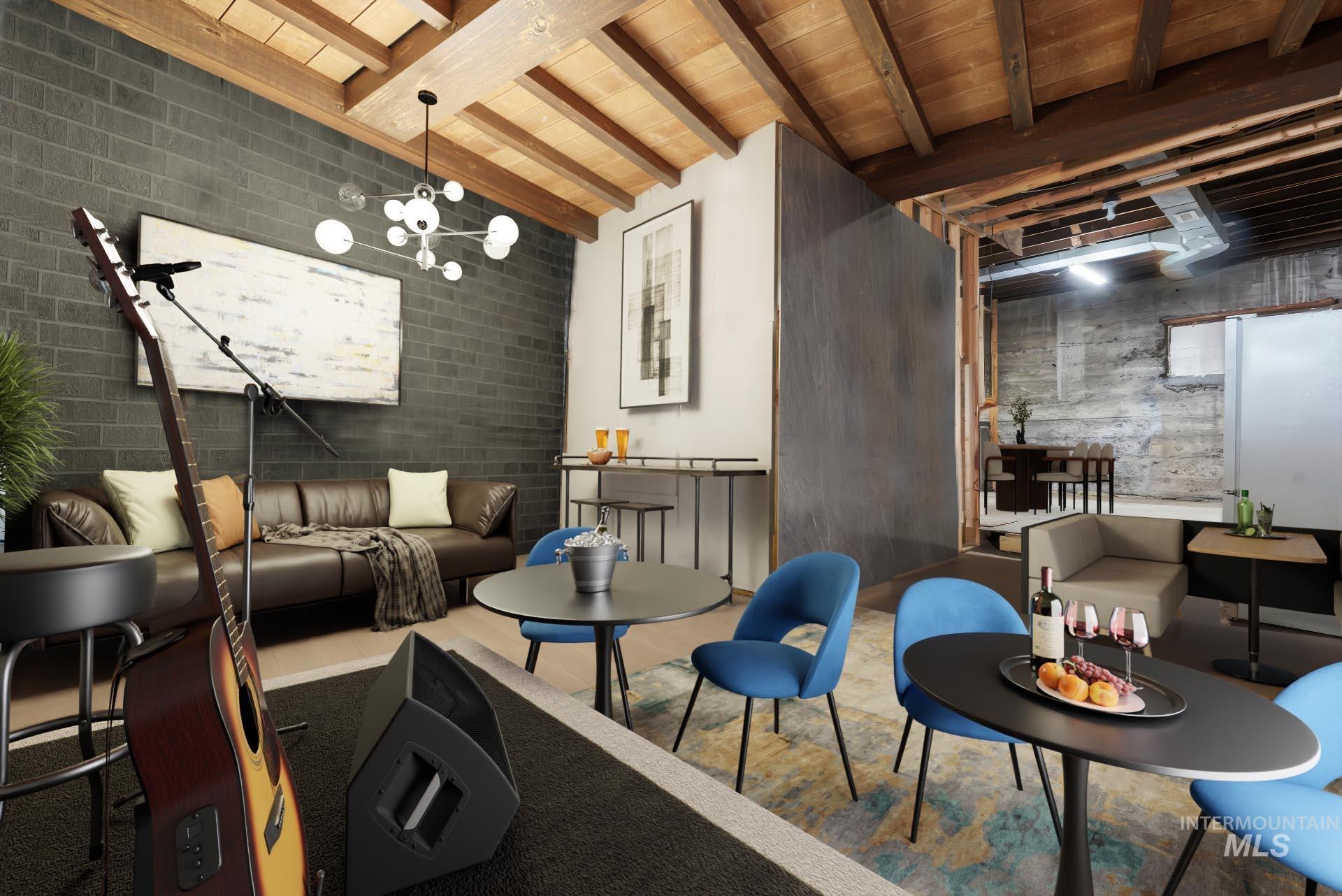 Lobby featuring wood ceiling