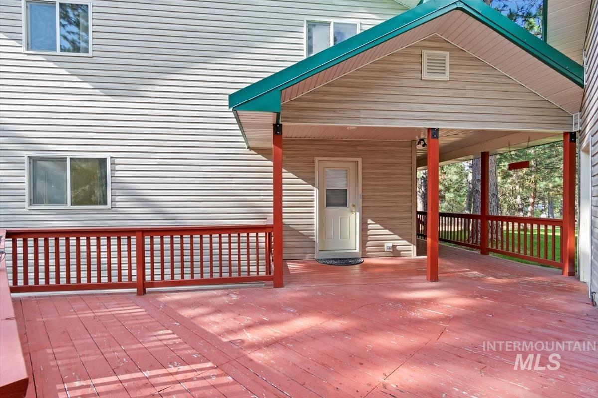 View of wooden deck